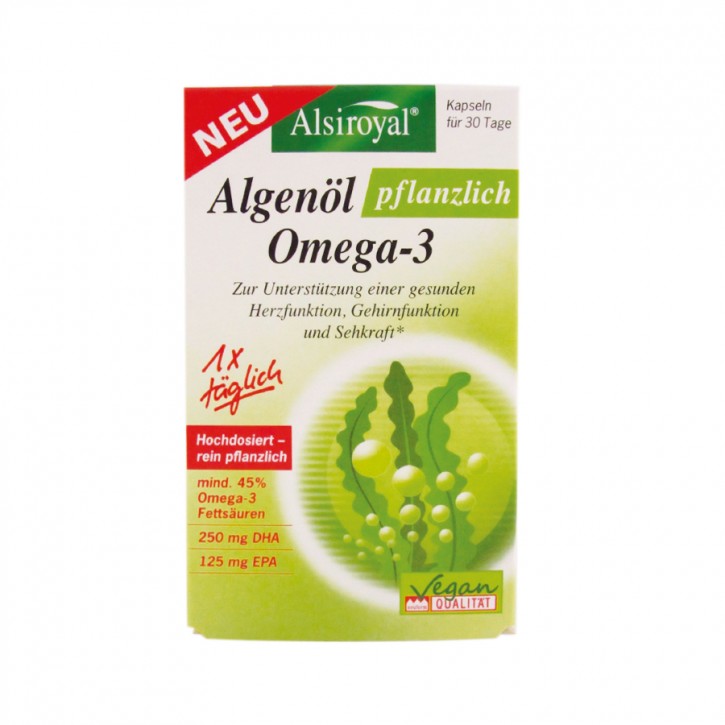 Algenöl pflanzlich OMEGA 3 30Stk. Alsiroyal