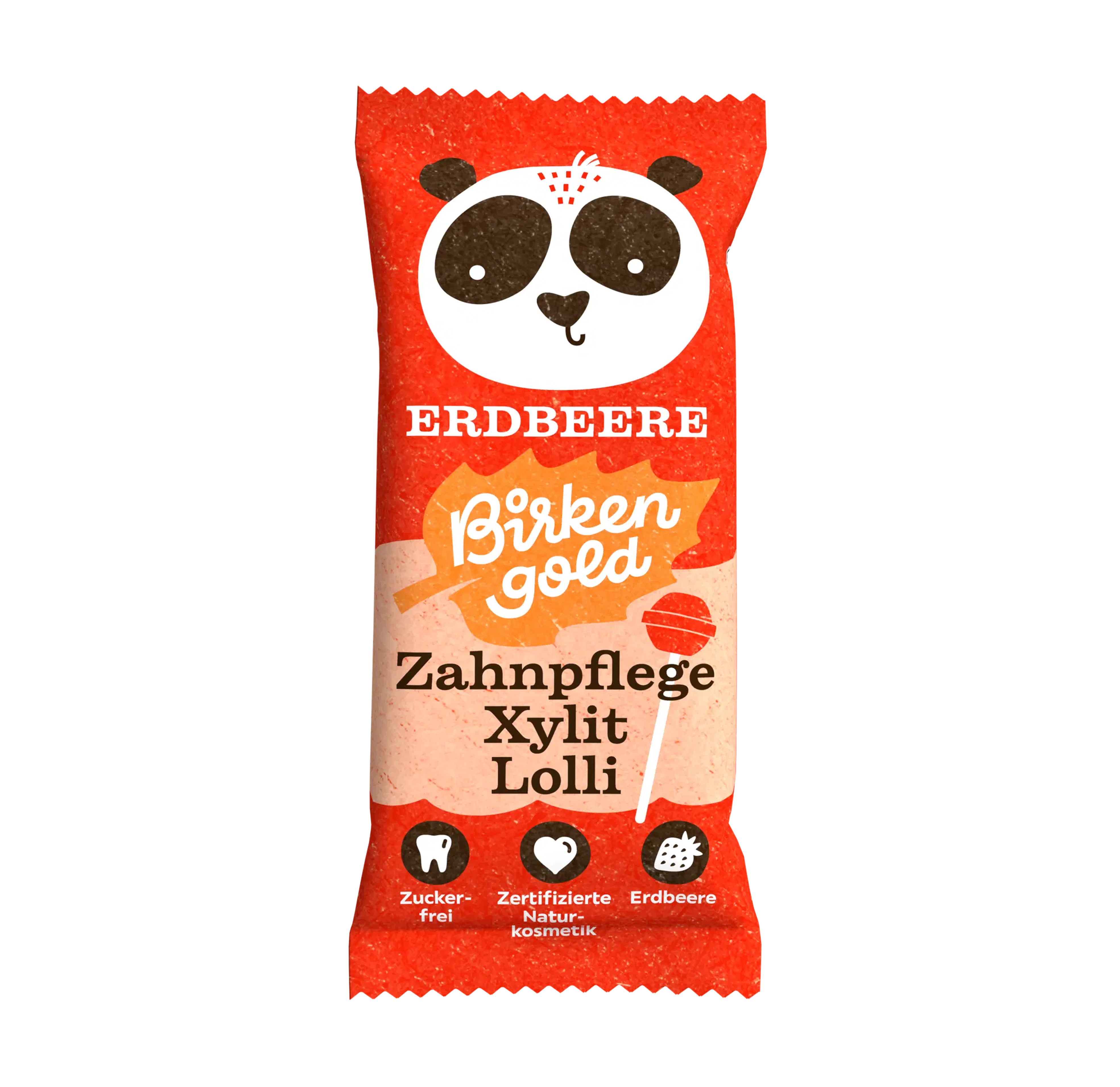 Lolli Xylit Erdbeere 6g Birkengold