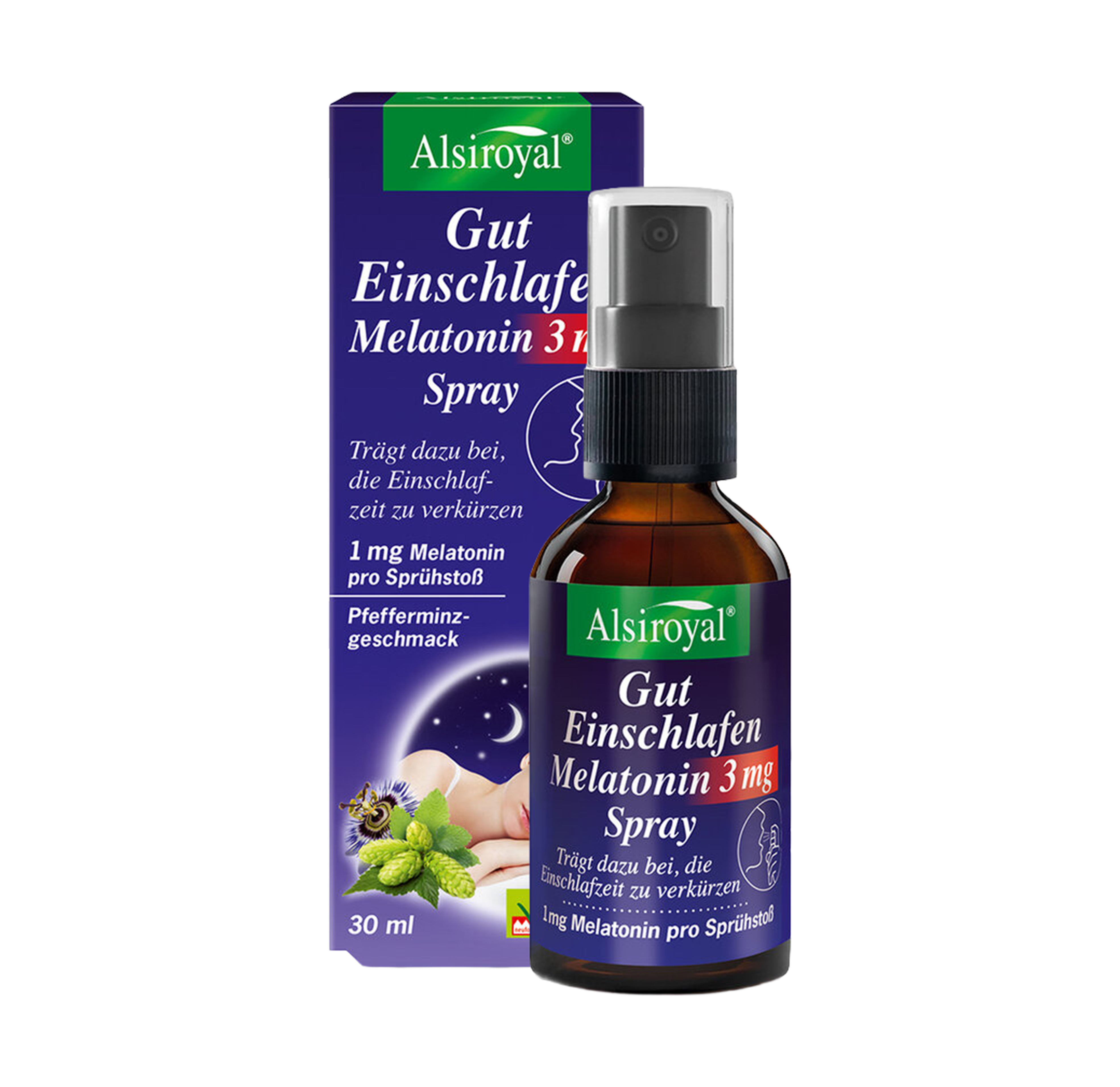 Gut Einschlafen Melatonin Spray 30 ml Alsiroyal 