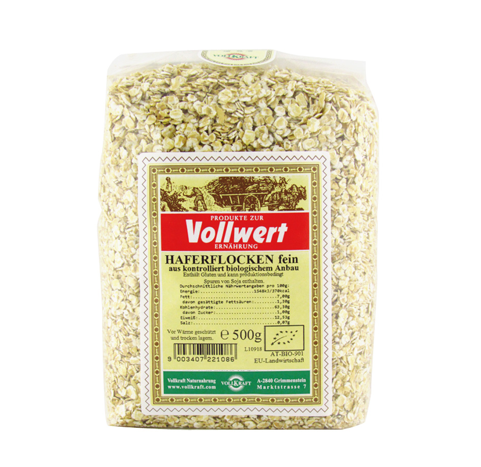 Haferflocken fein Bio 500g Vollkraft