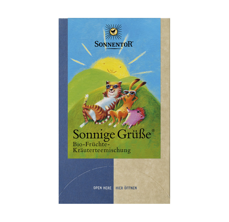 Sonnige Grüße Bio Früchte-Kräutertee 18 Beutel Sonnentor