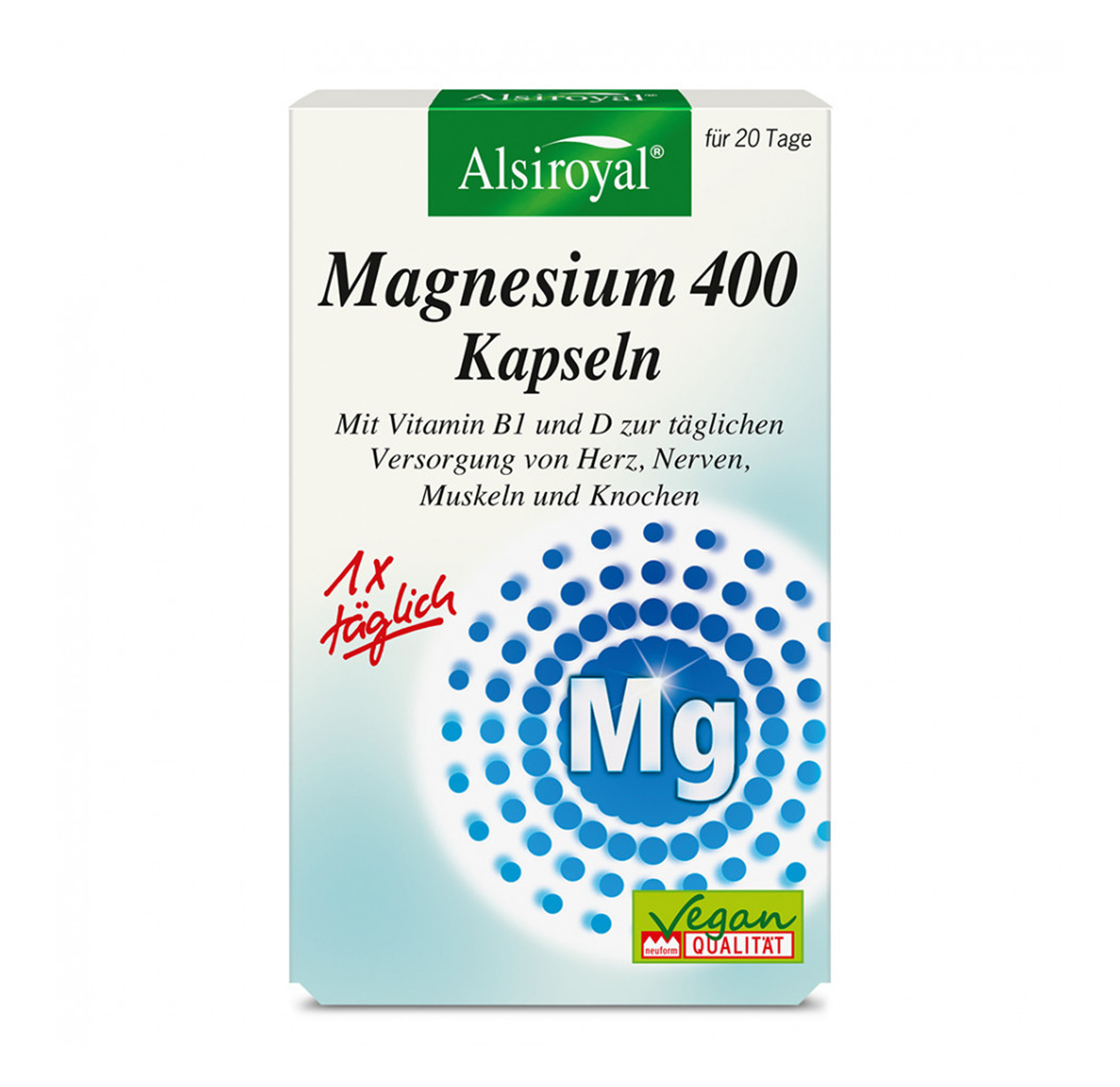 Magnesium 400 Kapseln 20 Stück Alsiroyal 