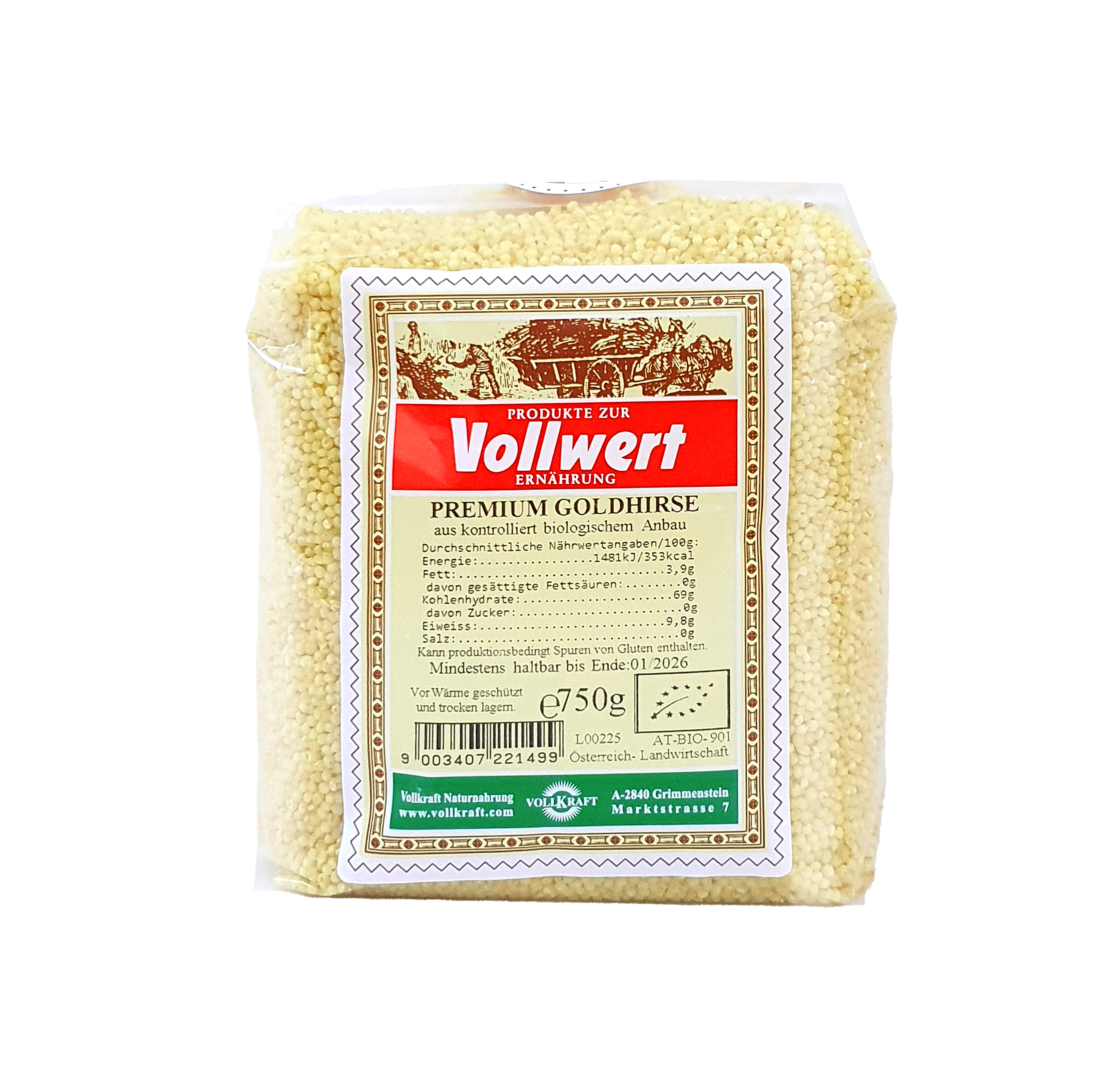 Bio Premium Goldhirse 750g Vollkraft Bio Premium Goldhirse 750g Vollkraft