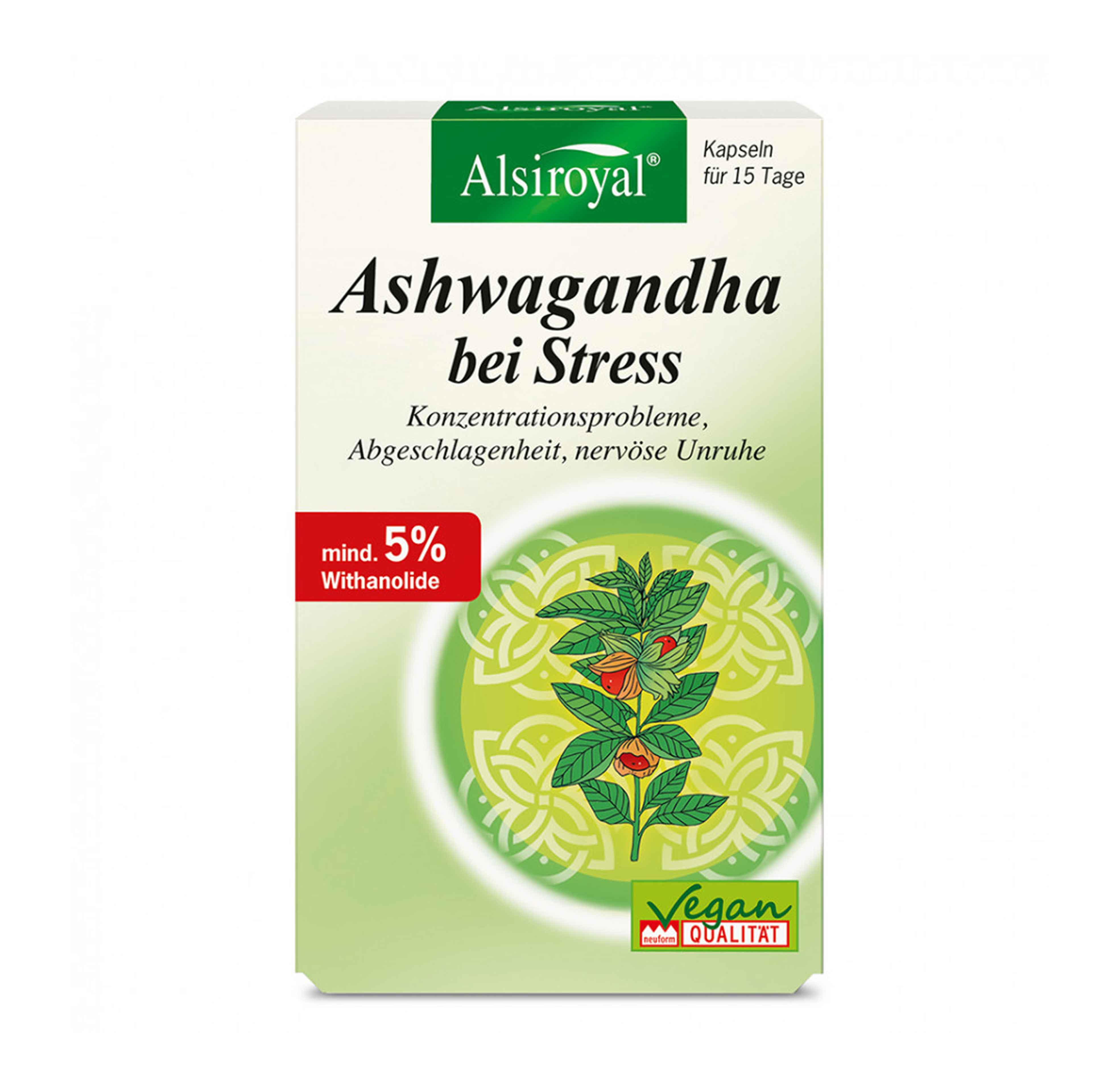 Ashwagandha bei Stress 30 Stück Alsiroyal 