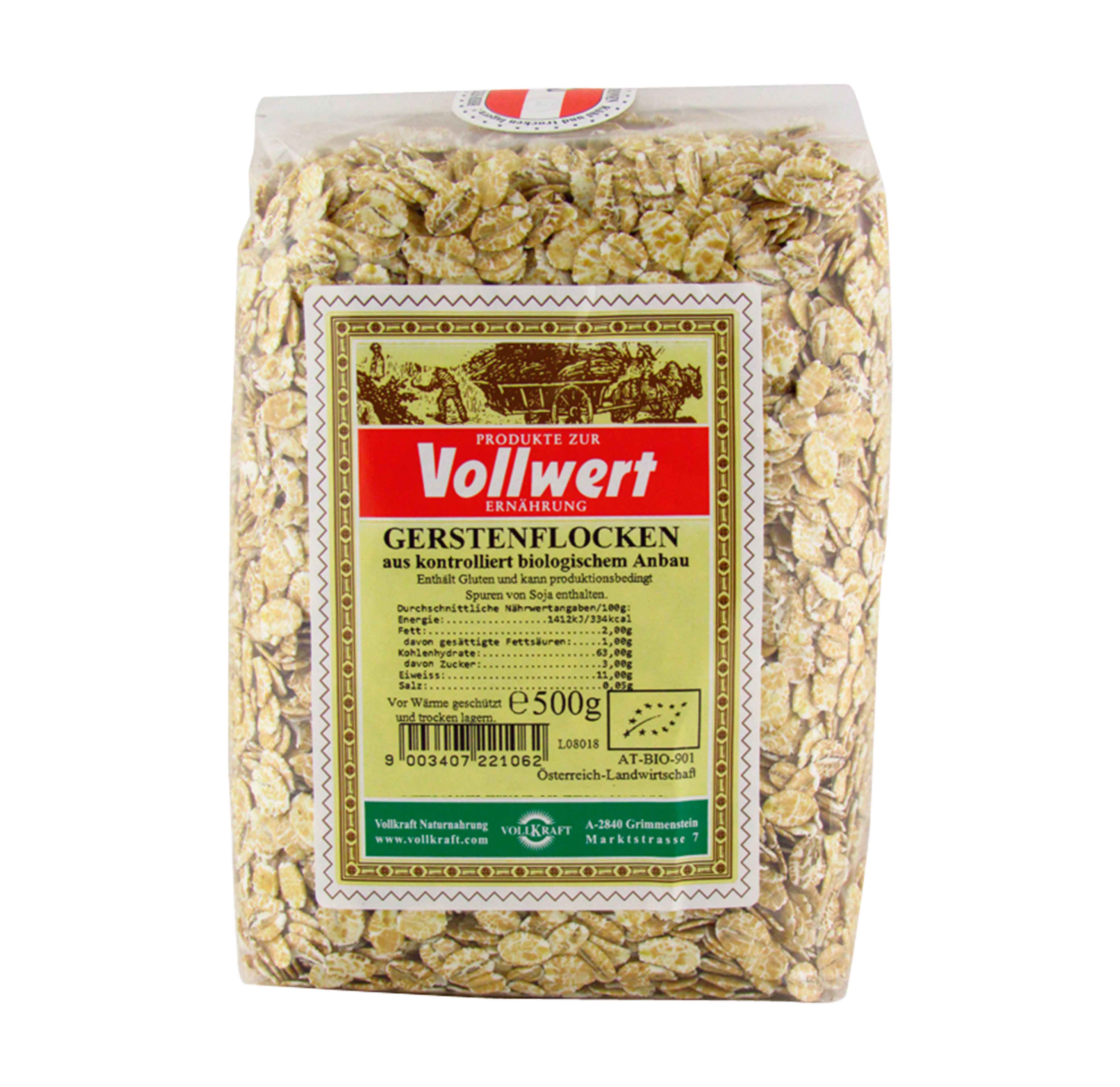 Gerstenflocken Bio 500g Vollkraft