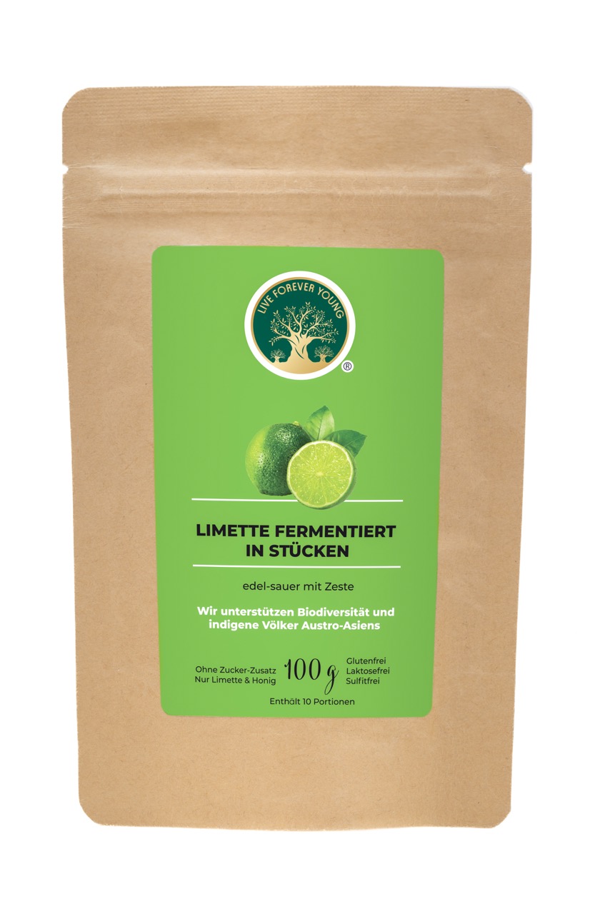 Fermentierte Schwarze Limette 100g Live Forever Young Institute 