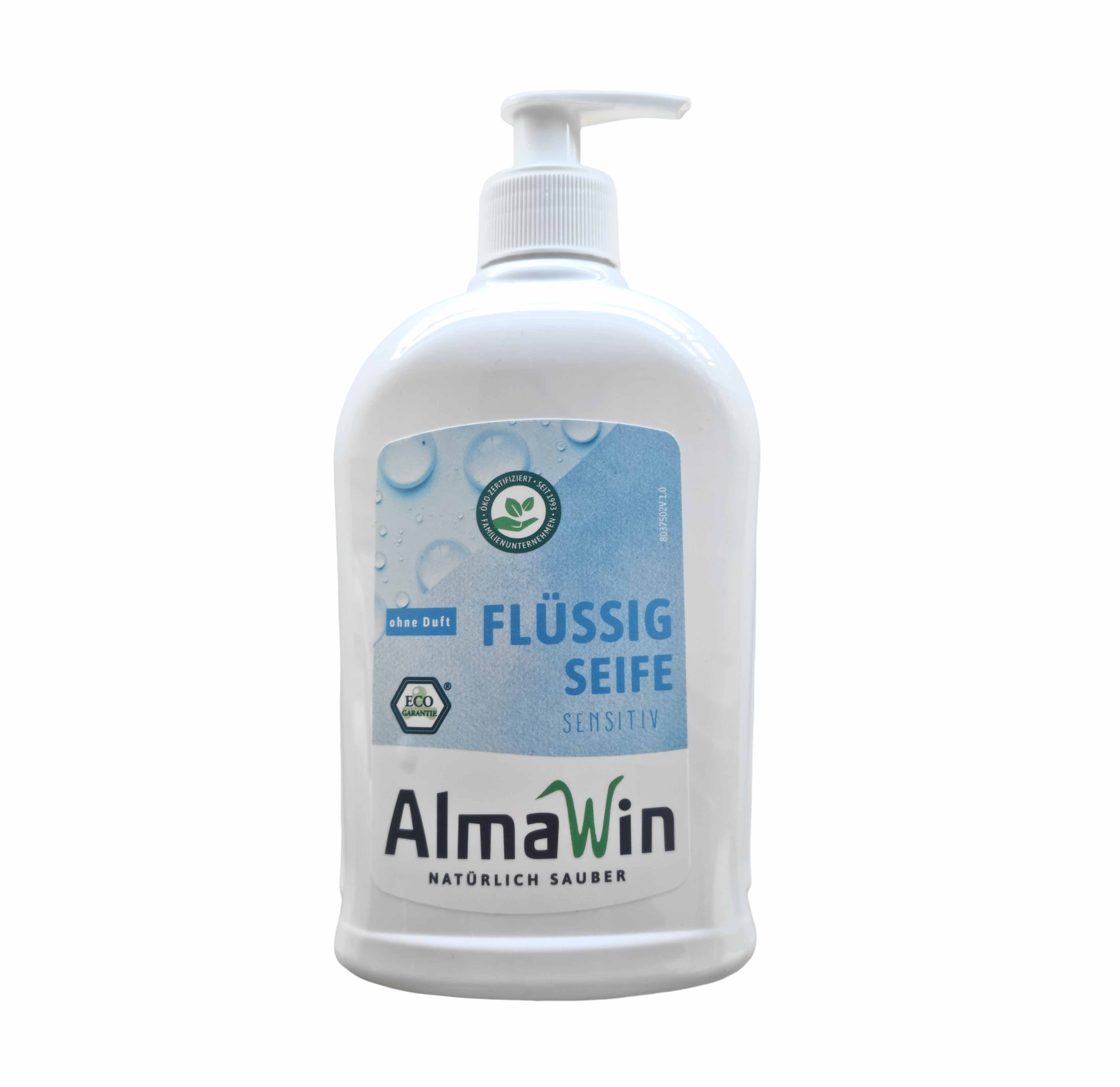 Flüssigseife Sensitiv o. Duft Spender 500ml AlmaWin