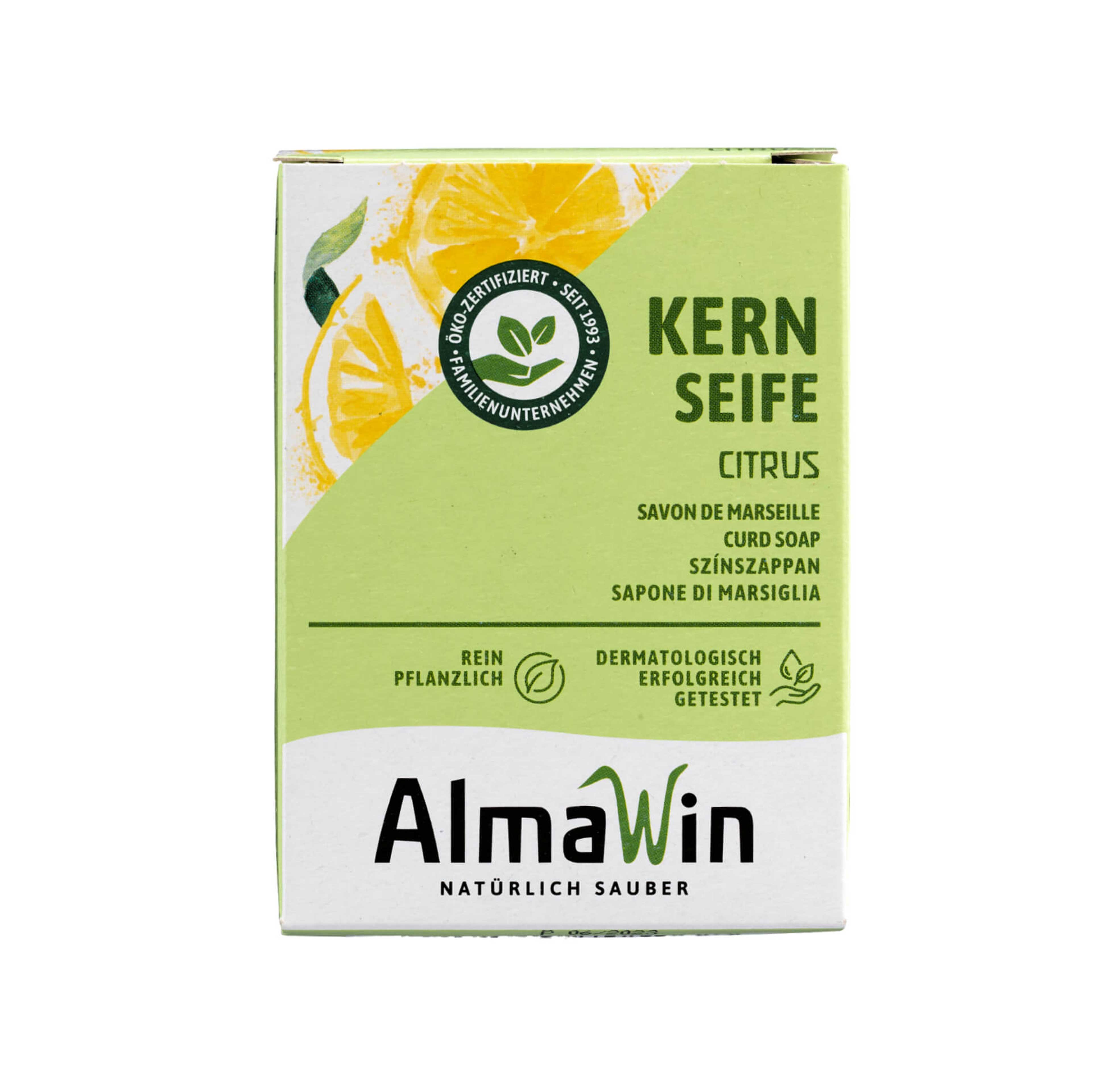 Kernseife rein pflanzlich 100g AlmaWin  Kernseife rein pflanzlich 100g AlmaWin