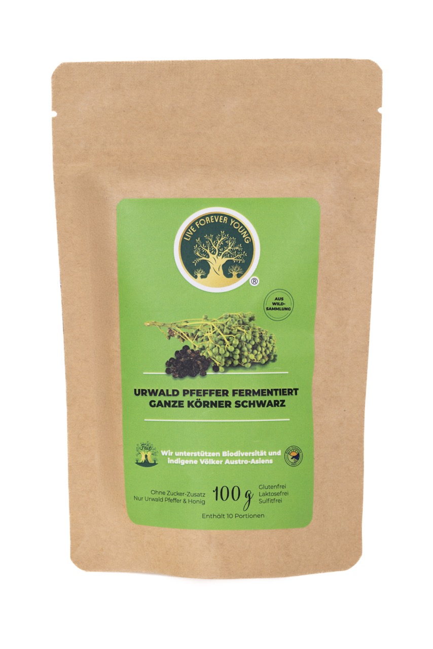 Fermentierter Urwald Pfeffer 100g Live Forever Young Institute 