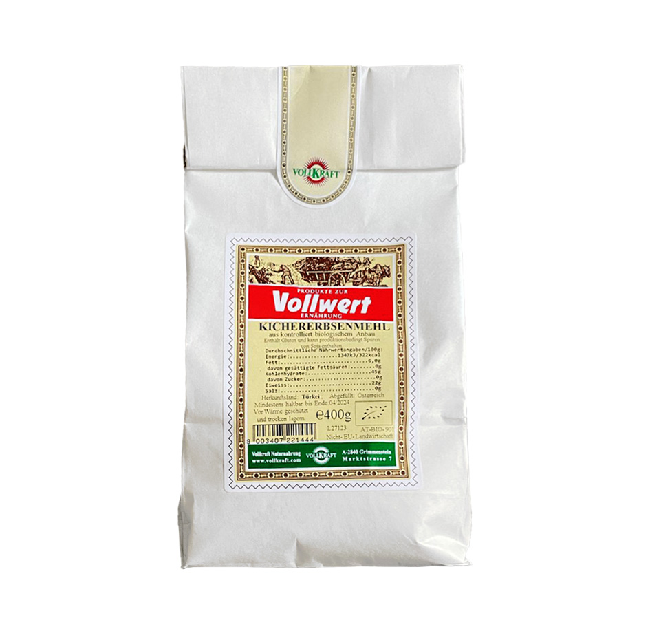 Kichererbsenmehl Bio 400g Vollkraft Kichererbsenmehl Bio 400g Vollkraft