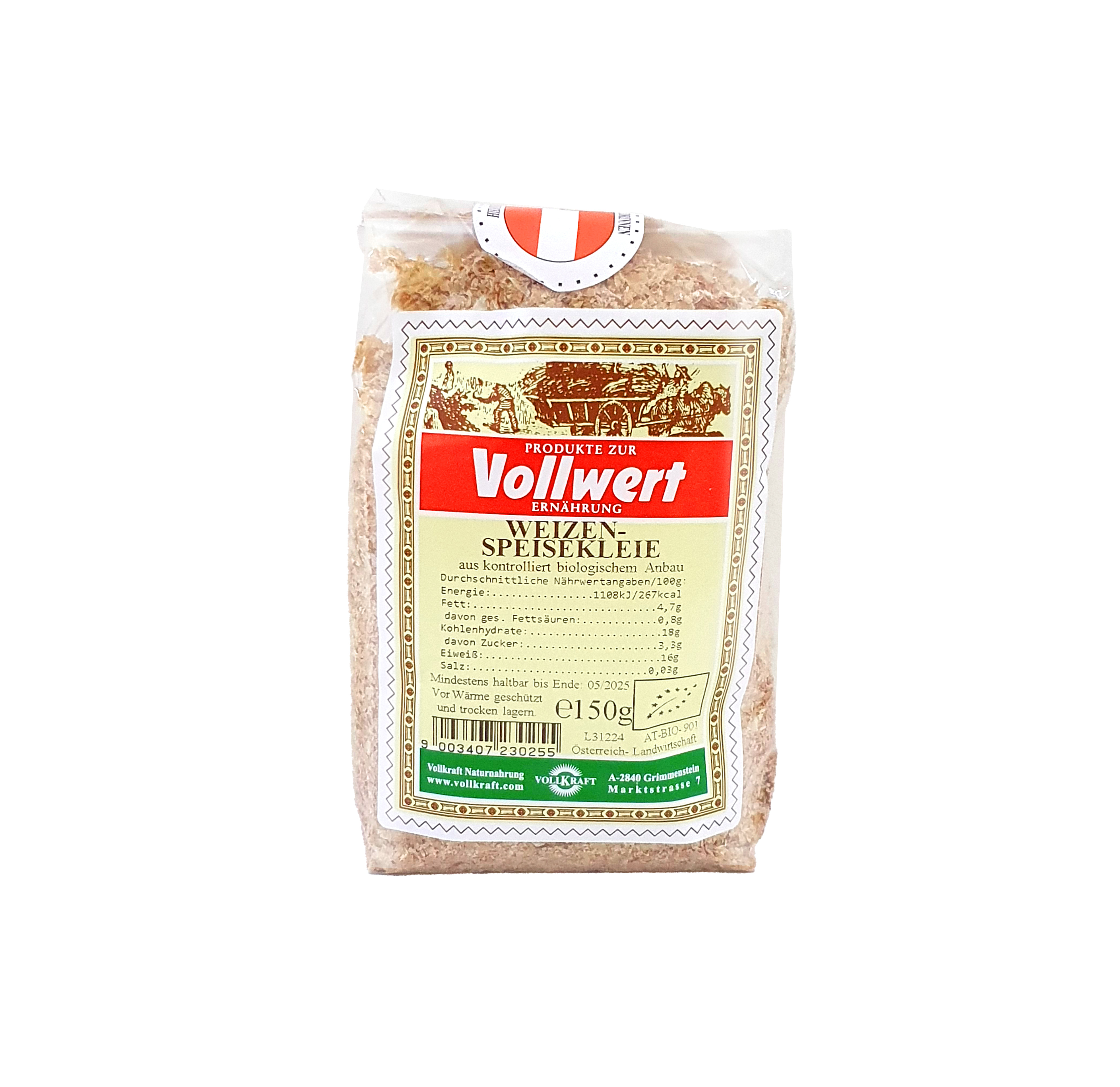 Bio Speisekleie  150g Vollkraft Bio Speisekleie  150g Vollkraft