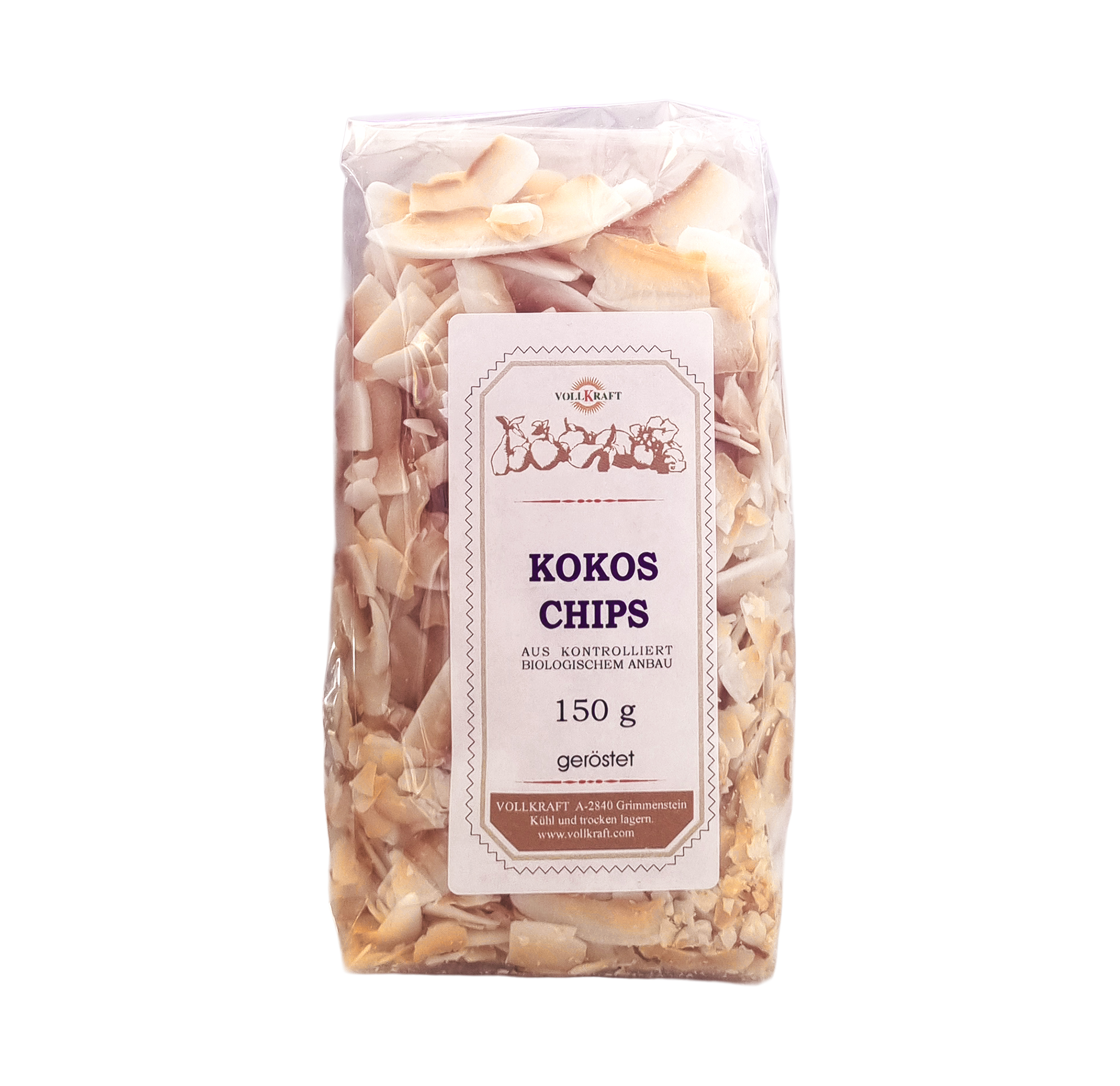Kokos Chips geröstet Bio 150g Vollkraft