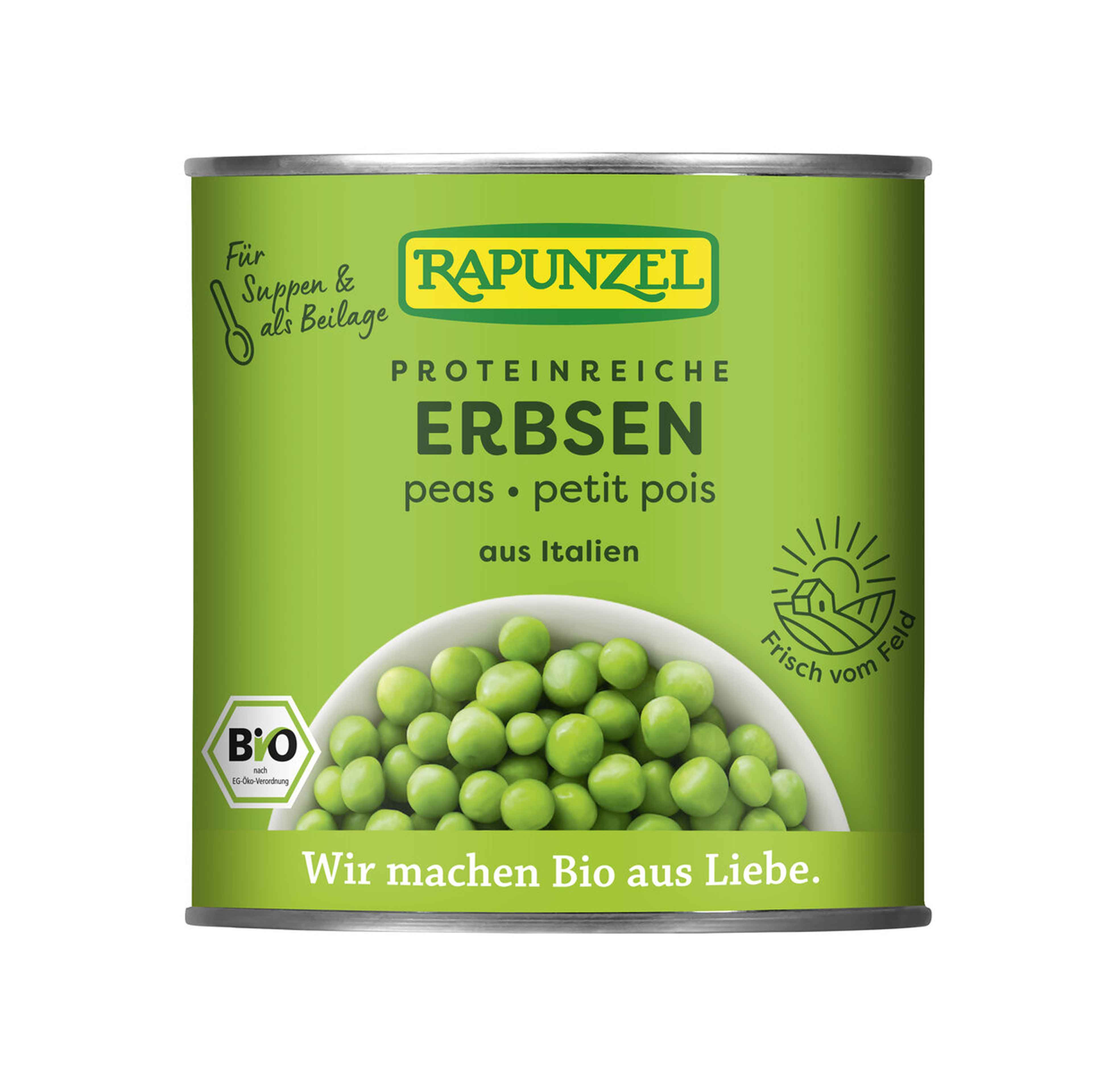 Erbsen in der Dose Bio 340g Rapunzel