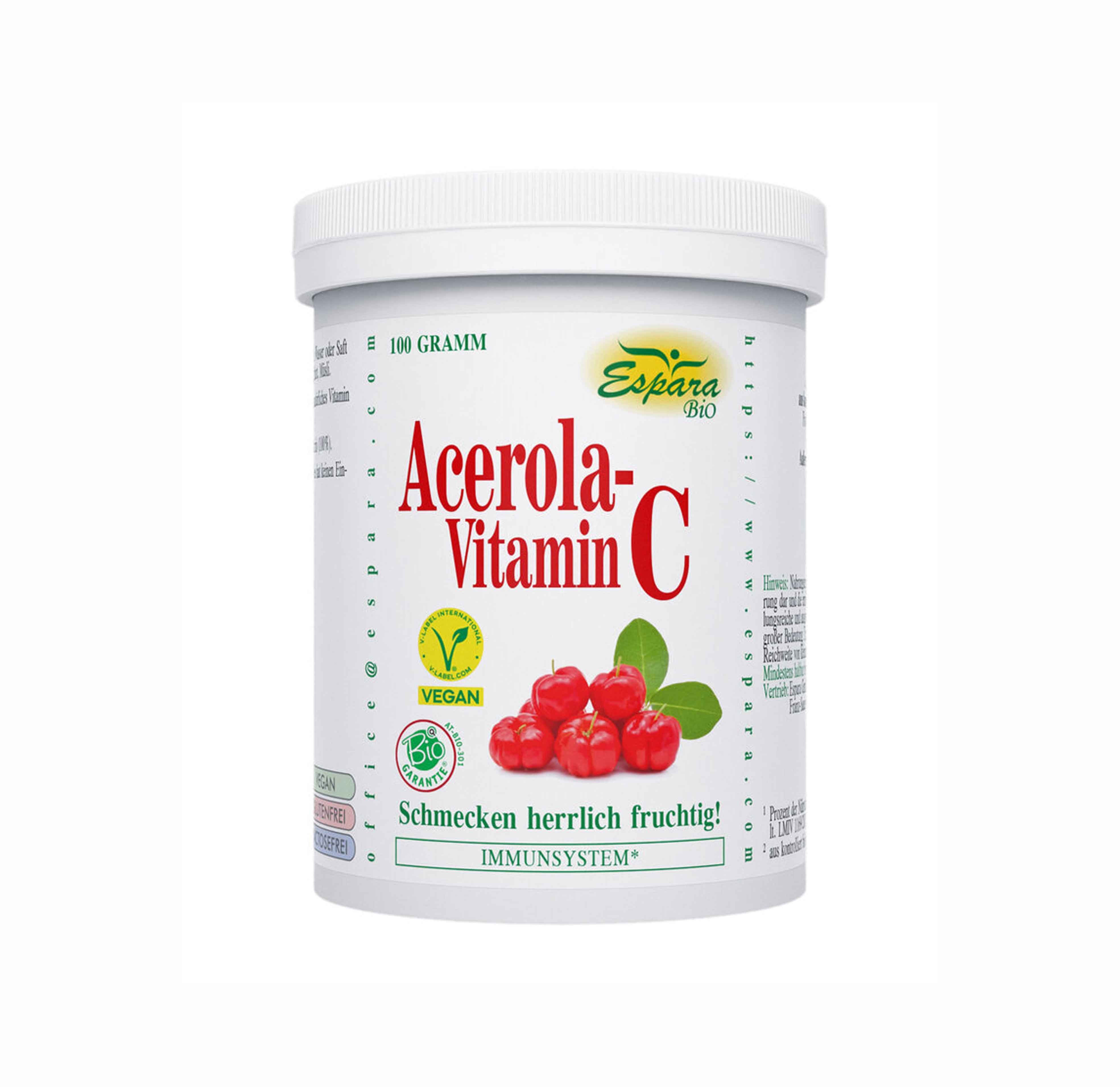 Acerola-Vitamin C Pulver 100g Espara   Acerola-Vitamin C Pulver 100g Espara