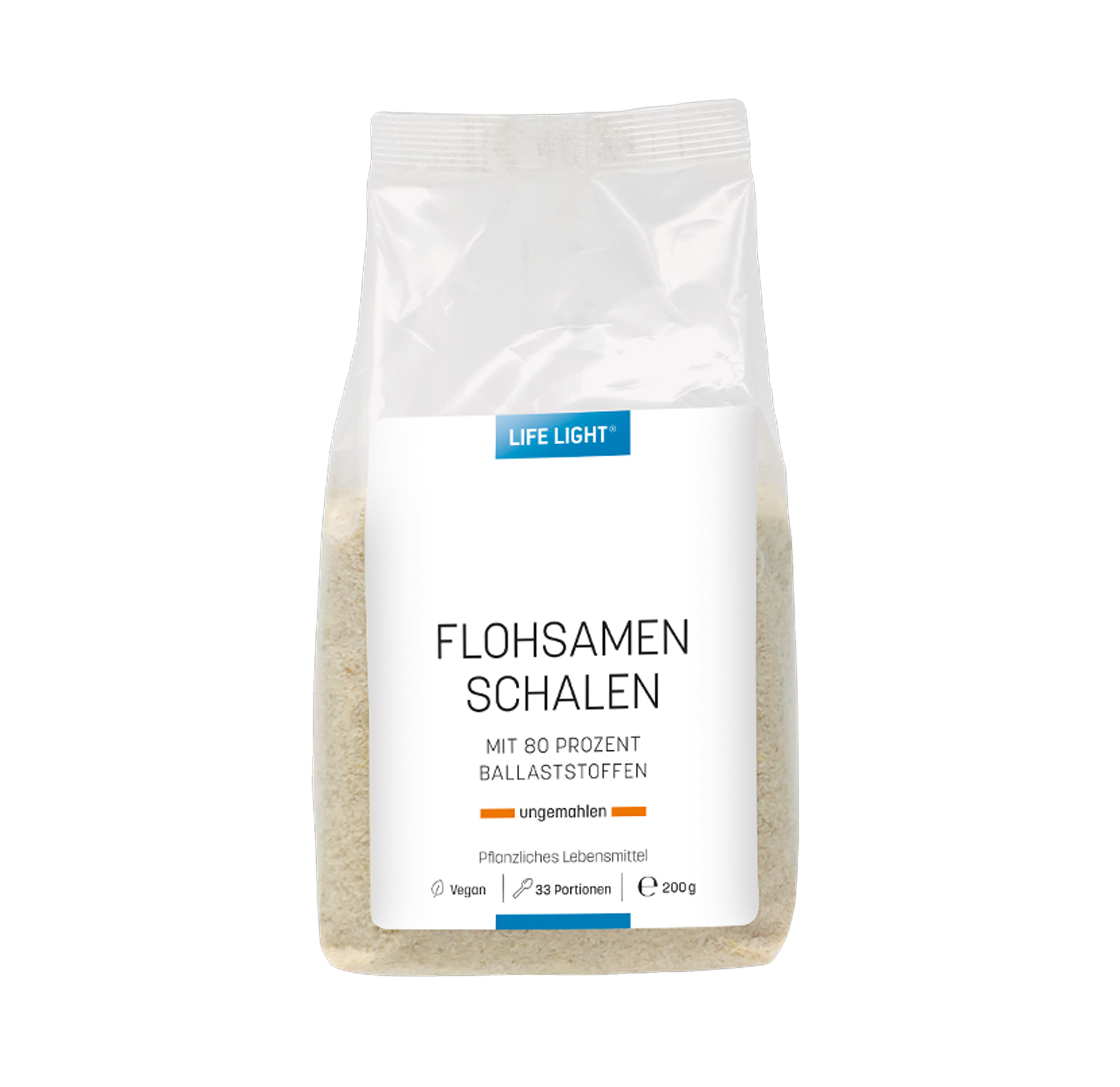 Flohsamenschalen ganz 200g Life Light 