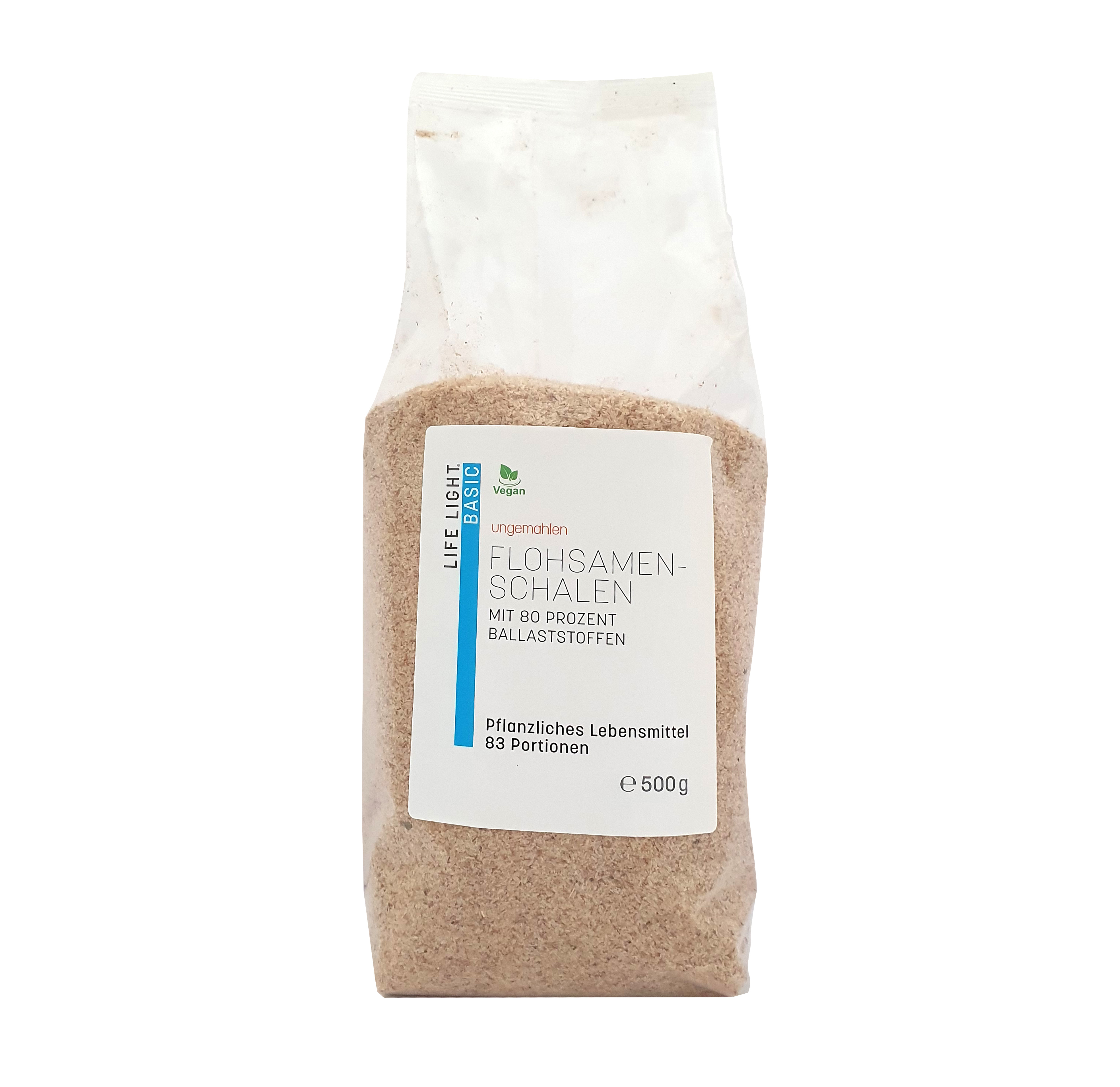 Flohsamenschalen ganz 500g Life Light