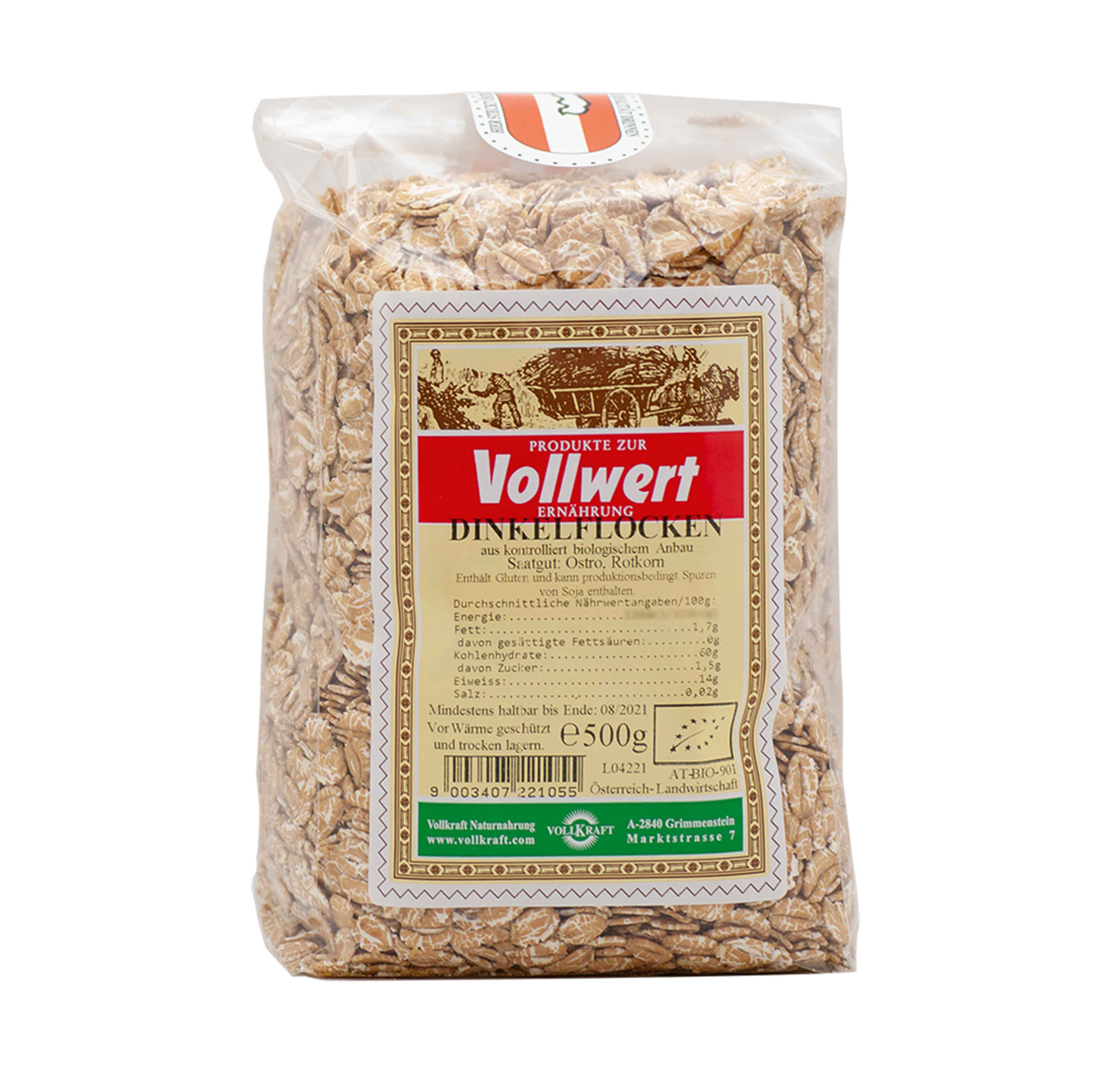 Dinkelflocken Bio 500g Vollkraft