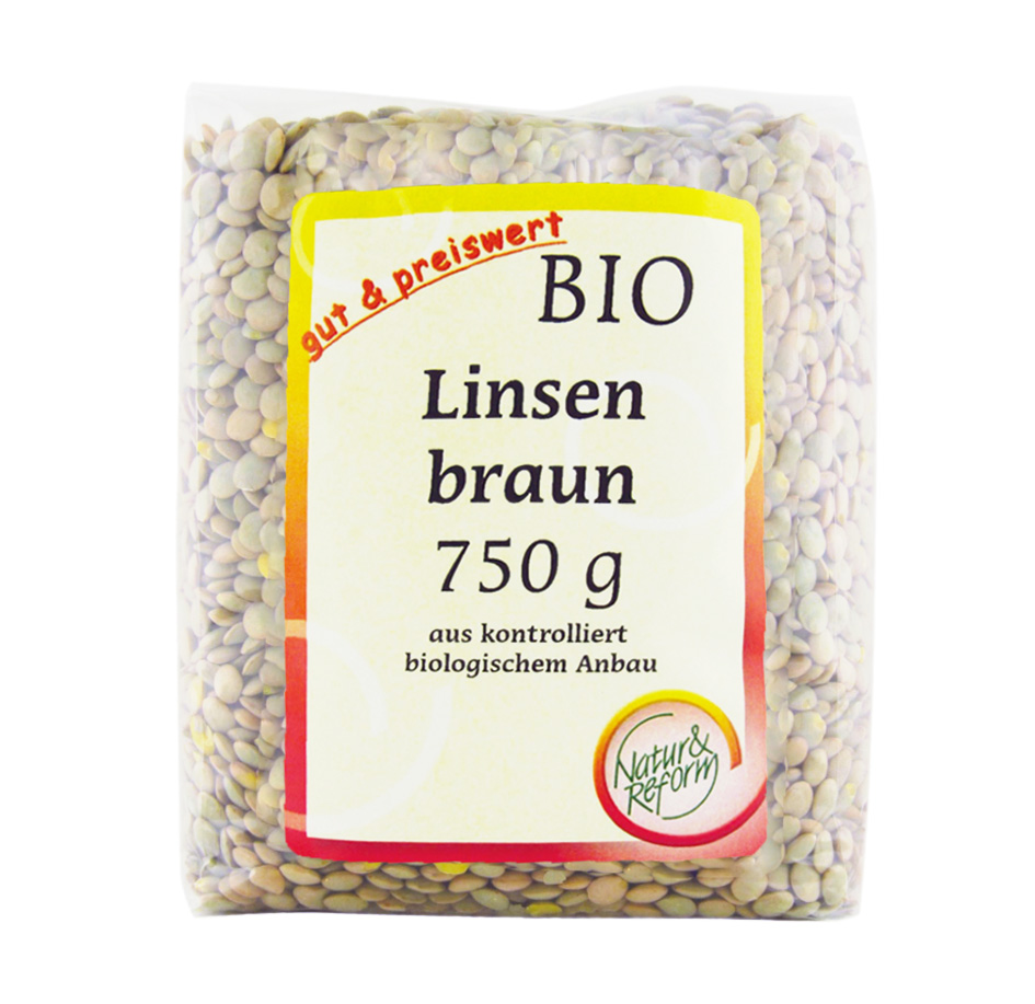 Braune Linsen Bio 750g Natur & Reform Braune Linsen Bio 750g Natur & Reform