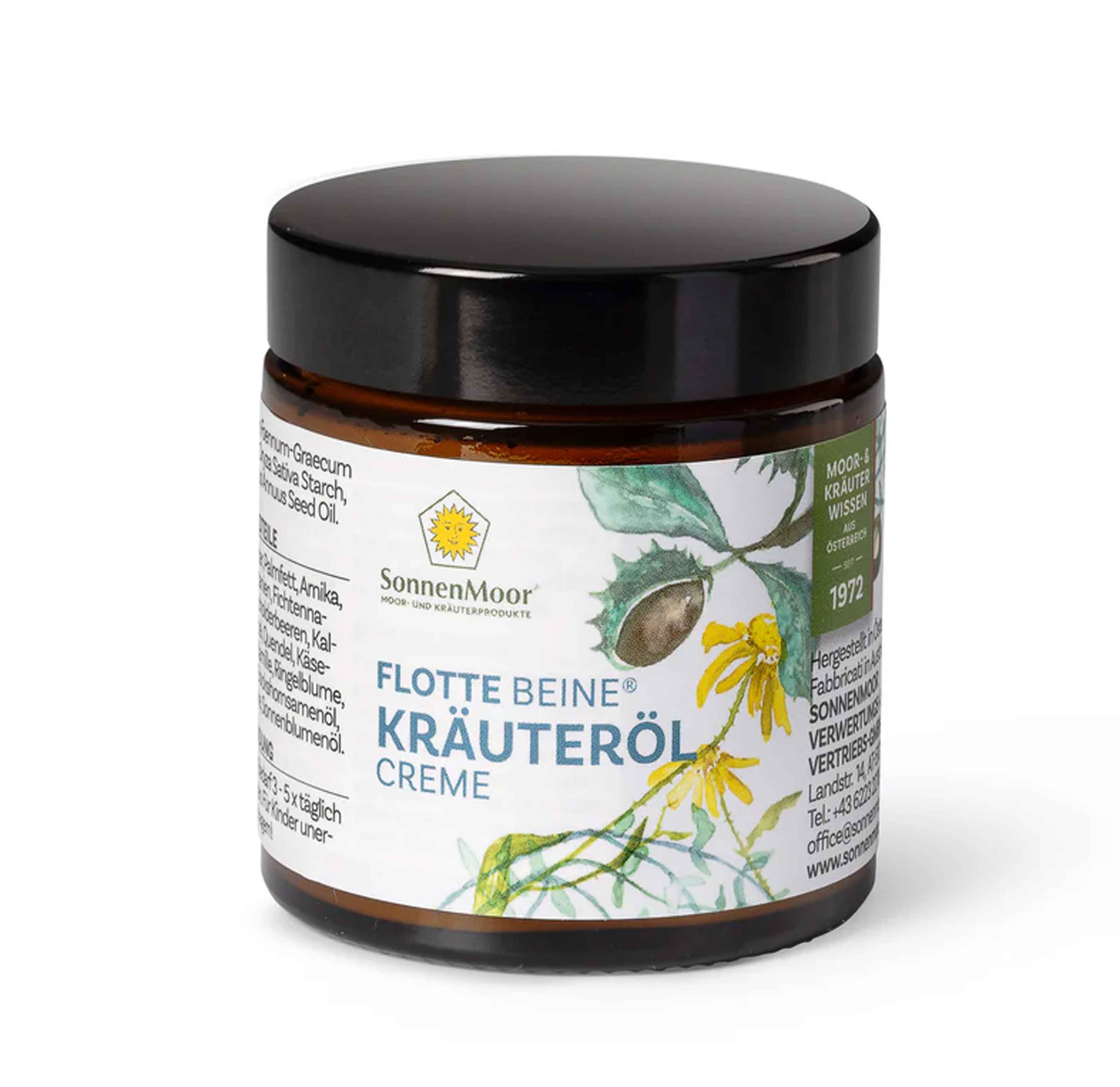 Kräuteröl Creme Flotte Beine 90g SonnenMoor
