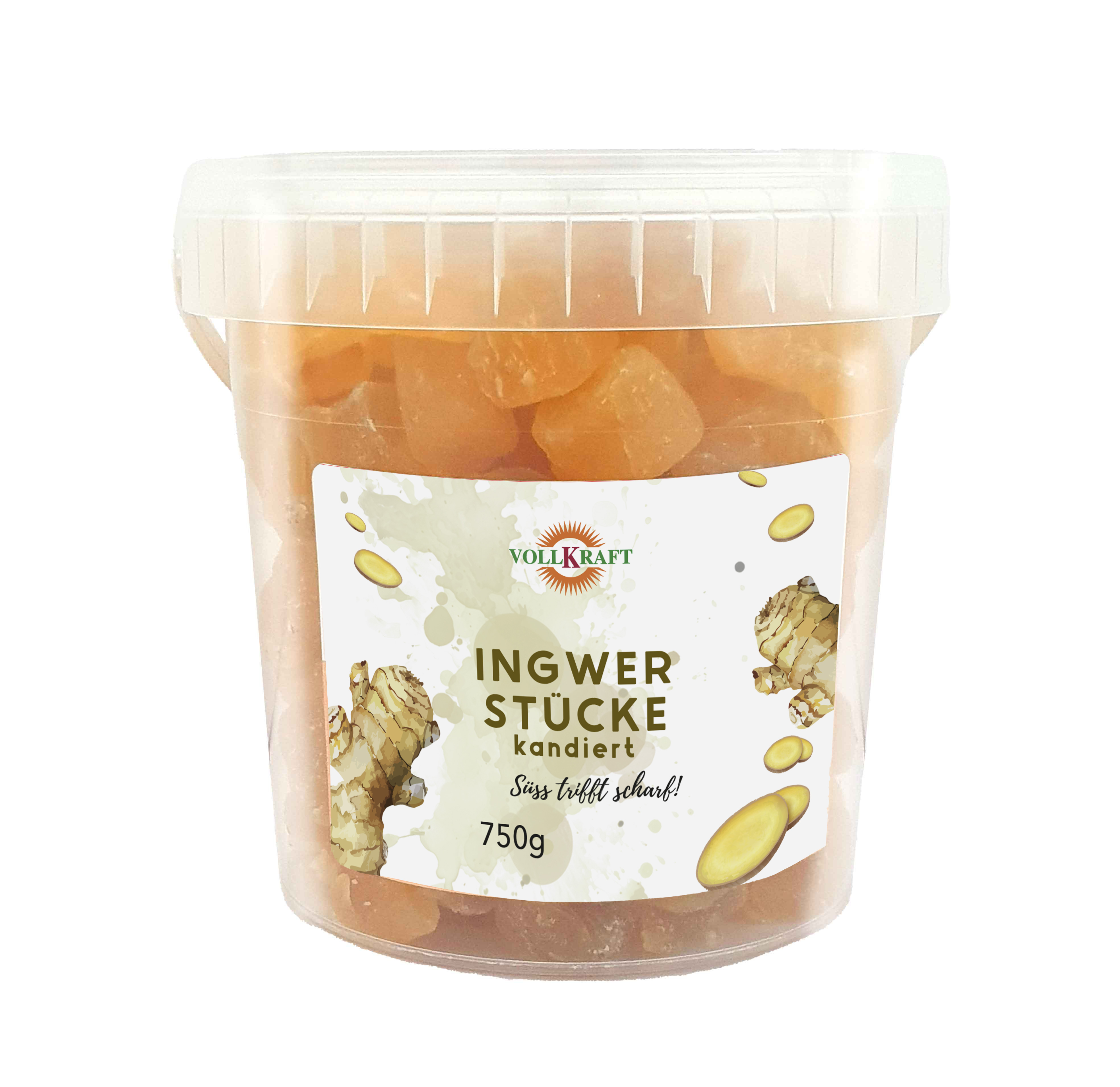 Ingwerstücke kandiert 750g Box Vollkraft