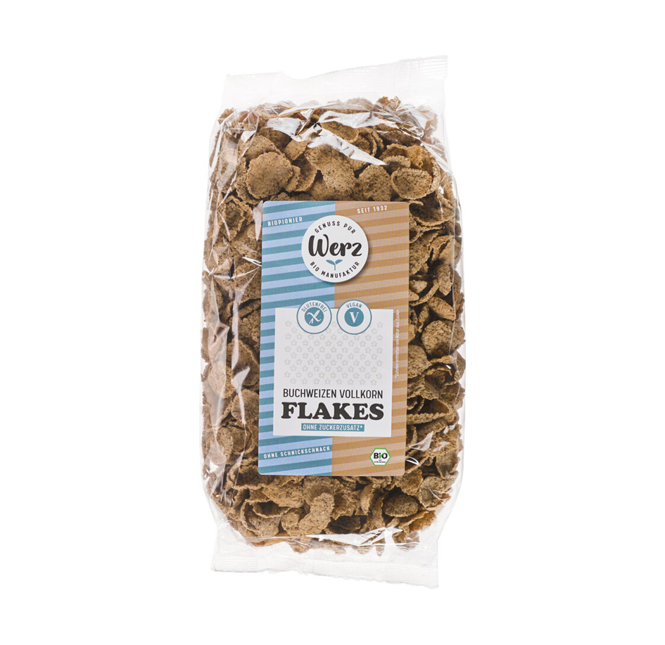 Buchweizen Vollkorn Flakes glutenfrei Bio 250g Werz Buchweizen Vollkorn Flakes glutenfrei Bio 250g Werz