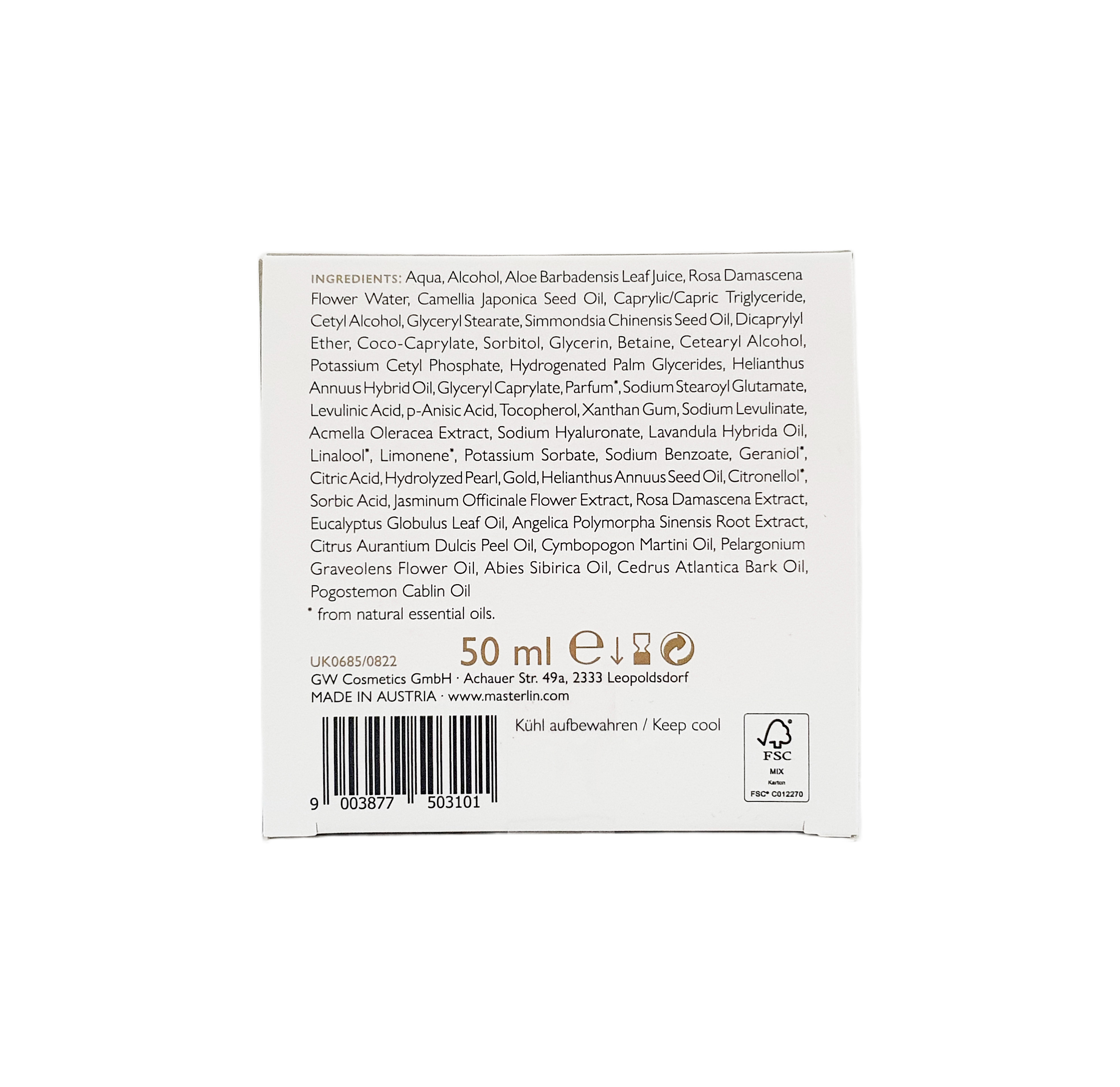 Miracle Overnight Cream Mask mit Gold & Jambu 50ml Master Lin