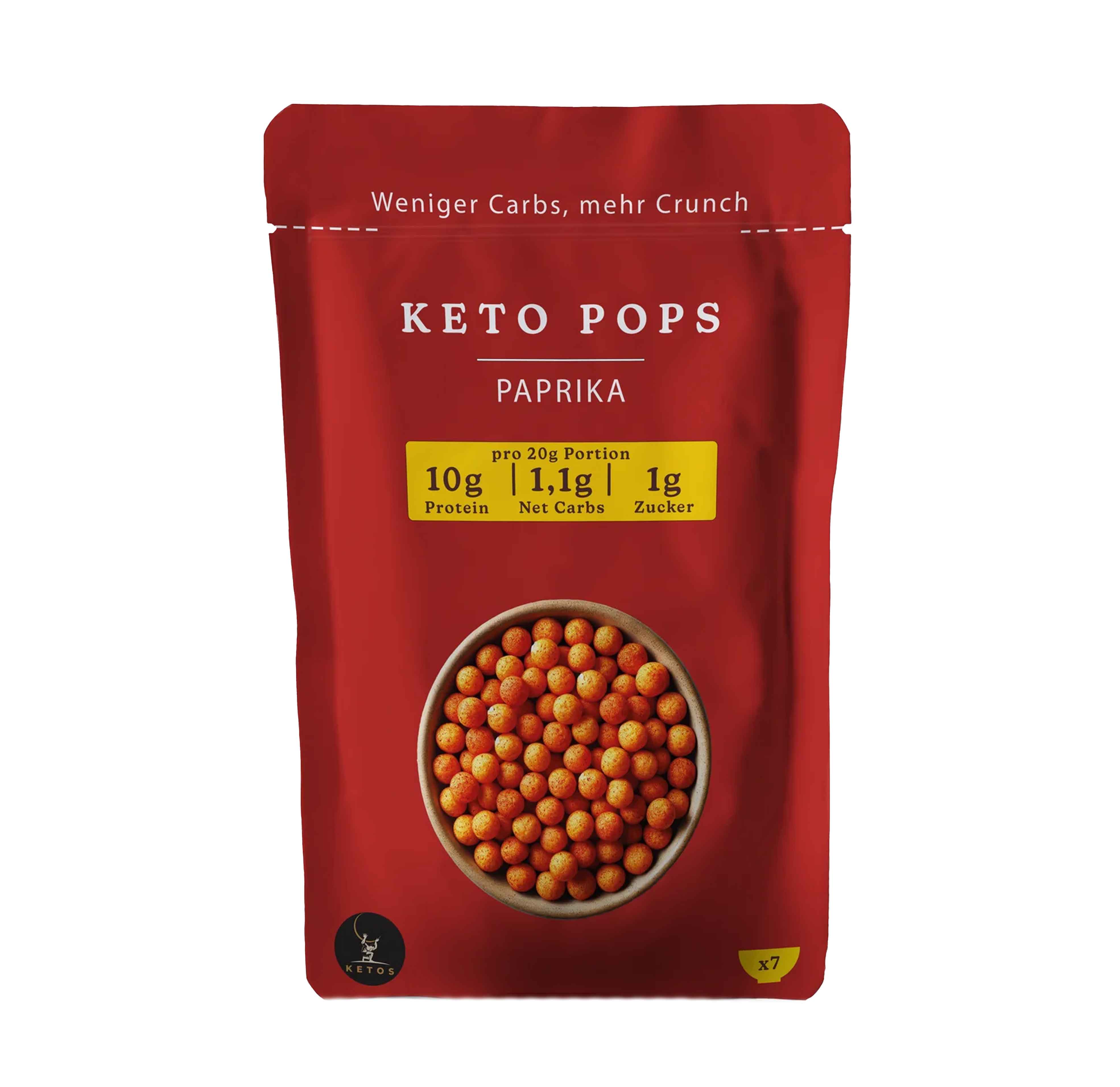 Keto Pops Paprika 130g von Ketos – Zuckerfrei & Low Carb Snack Keto Pops Paprika 130g von Ketos – Zuckerfrei & Low Carb Snack
