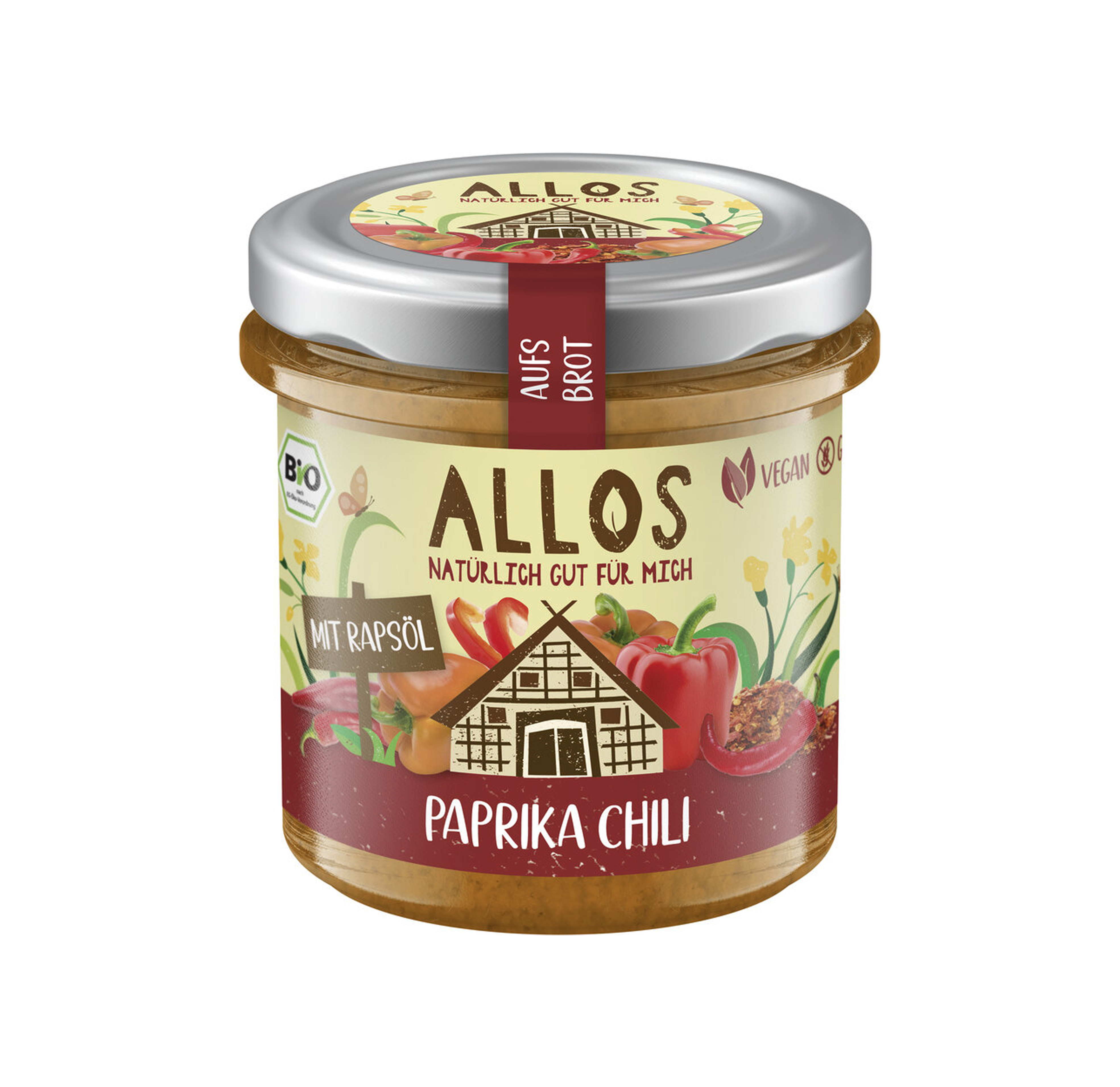 Aufstrich "Auf´s Brot" Paprika & Chili Bio 140g Allos