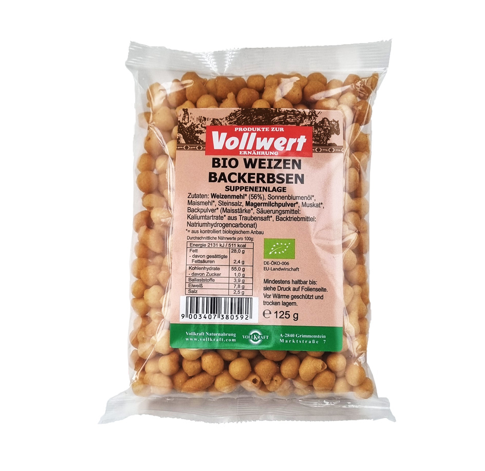 Weizenbackerbsen Bio 125g Vollkraft