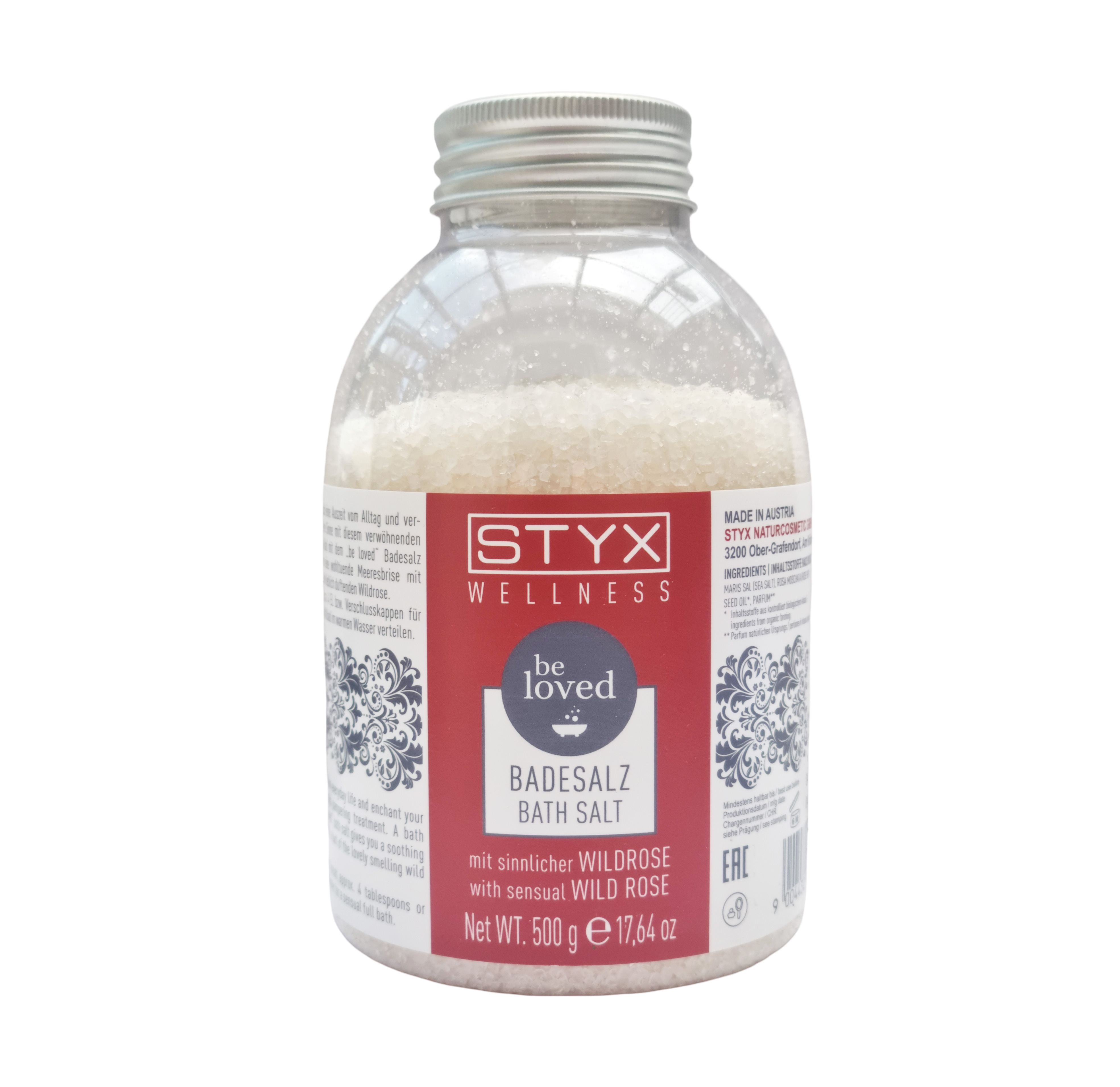 Badesalz Wildrose "Be Loved" 500g Styx