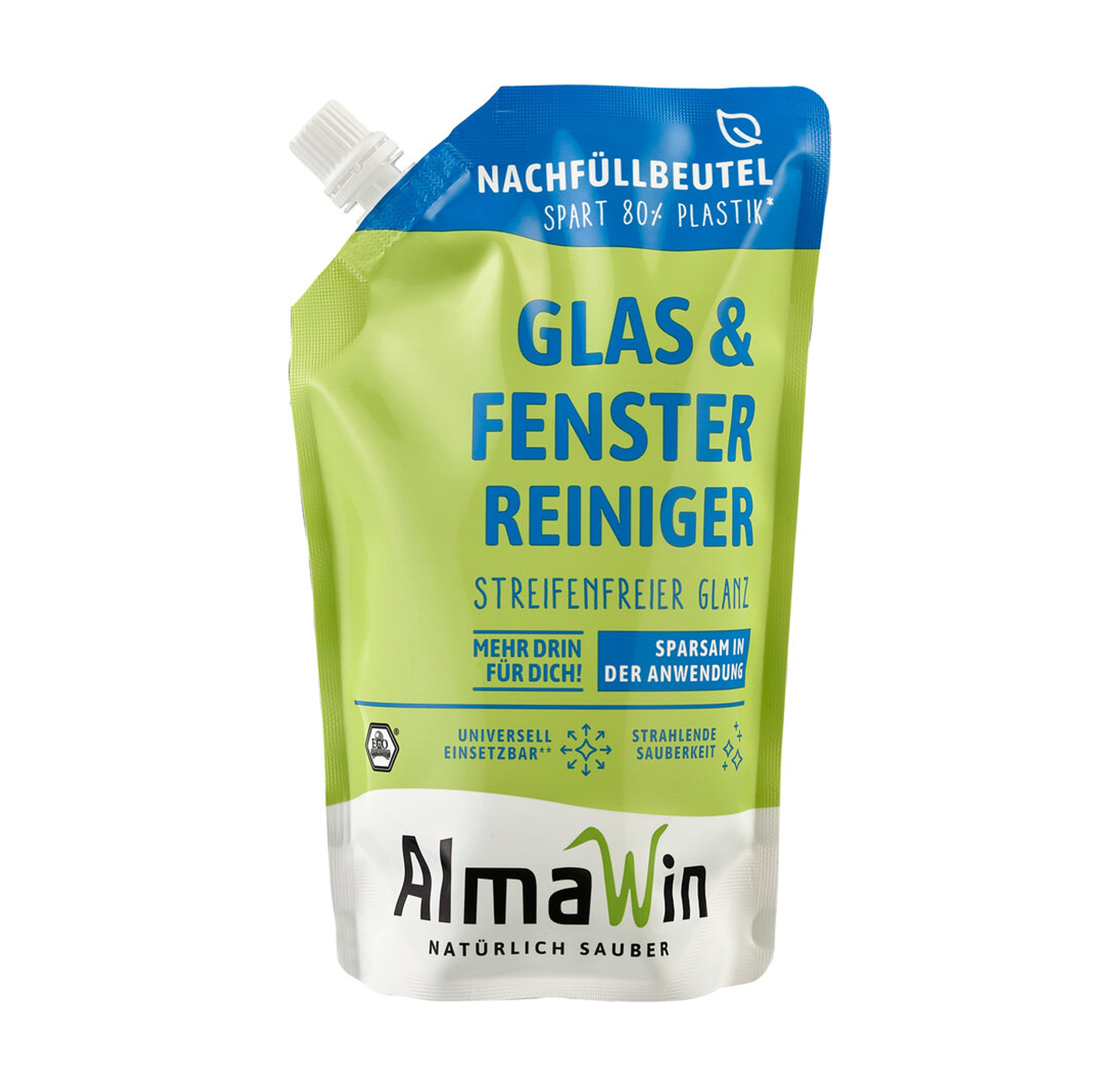 Nachfüllbeutel Glas & Fenster Reiniger 500ml AlmaWin 
