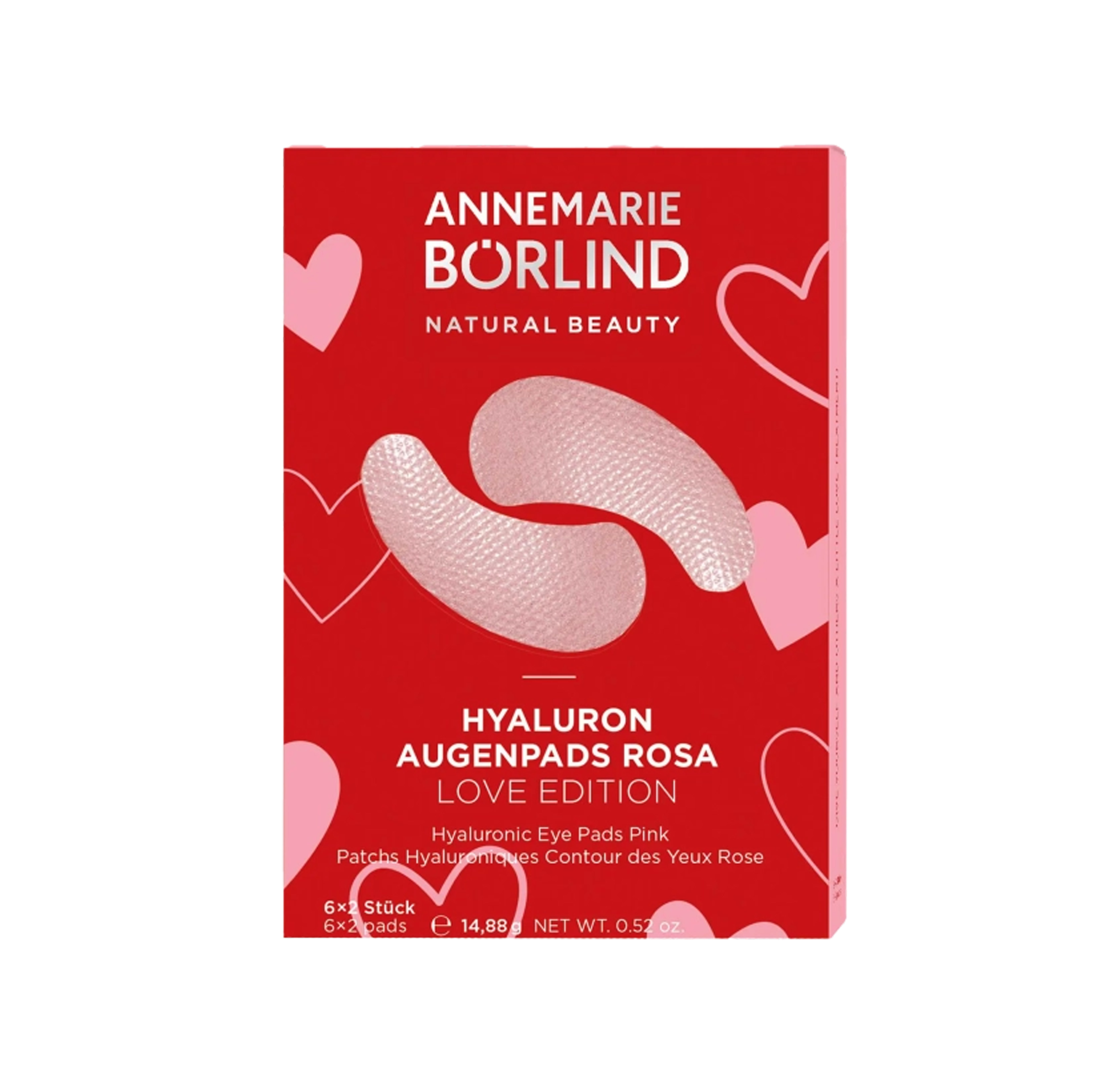 Hyaluron Augenpads Rosa Love Edition 6x2 Stk. Börlind
