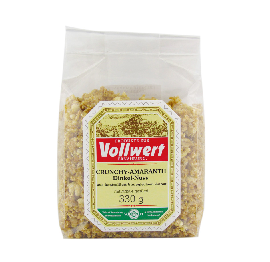 Crunchy Amaranth Dinkel-Nuss Bio 330g Vollkraft