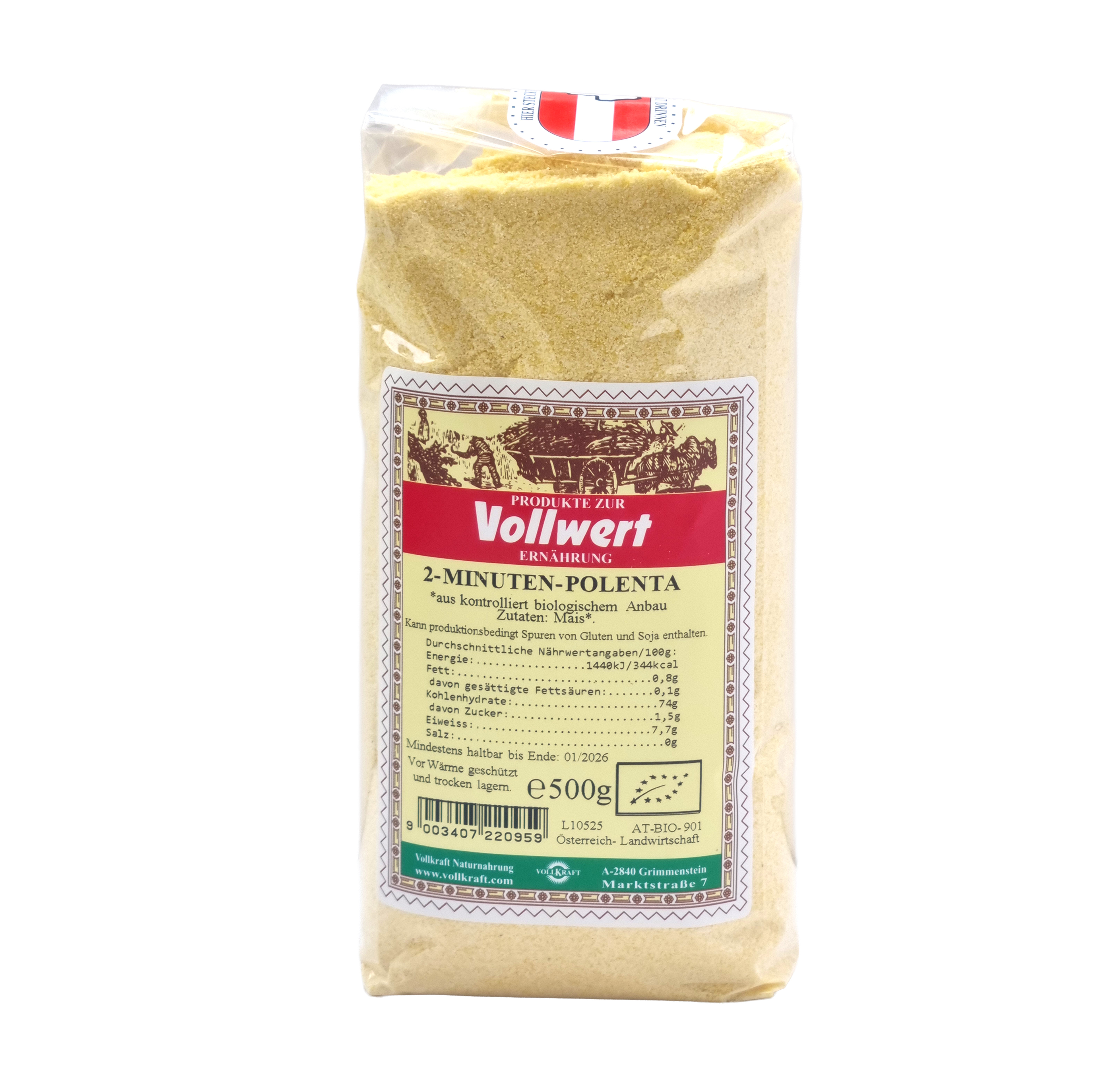 2-Minuten Polenta Bio 500g Vollkraft