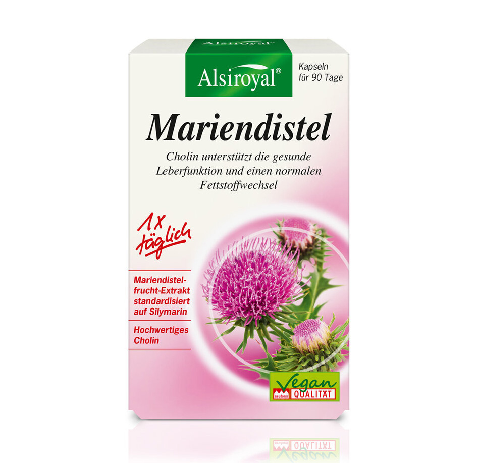 Mariendistel mit Cholin 30Stück Alsiroyal  Mariendistel mit Cholin 30Stück Alsiroyal