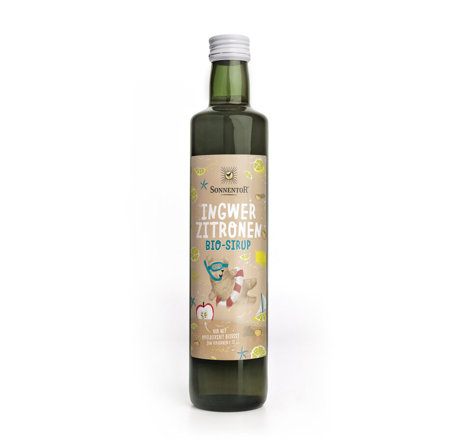 Bio Ingwer Zitronen Sirup 0,5 Liter  Sonnentor  Bio Ingwer Zitronen Sirup 0,5 Liter  Sonnentor