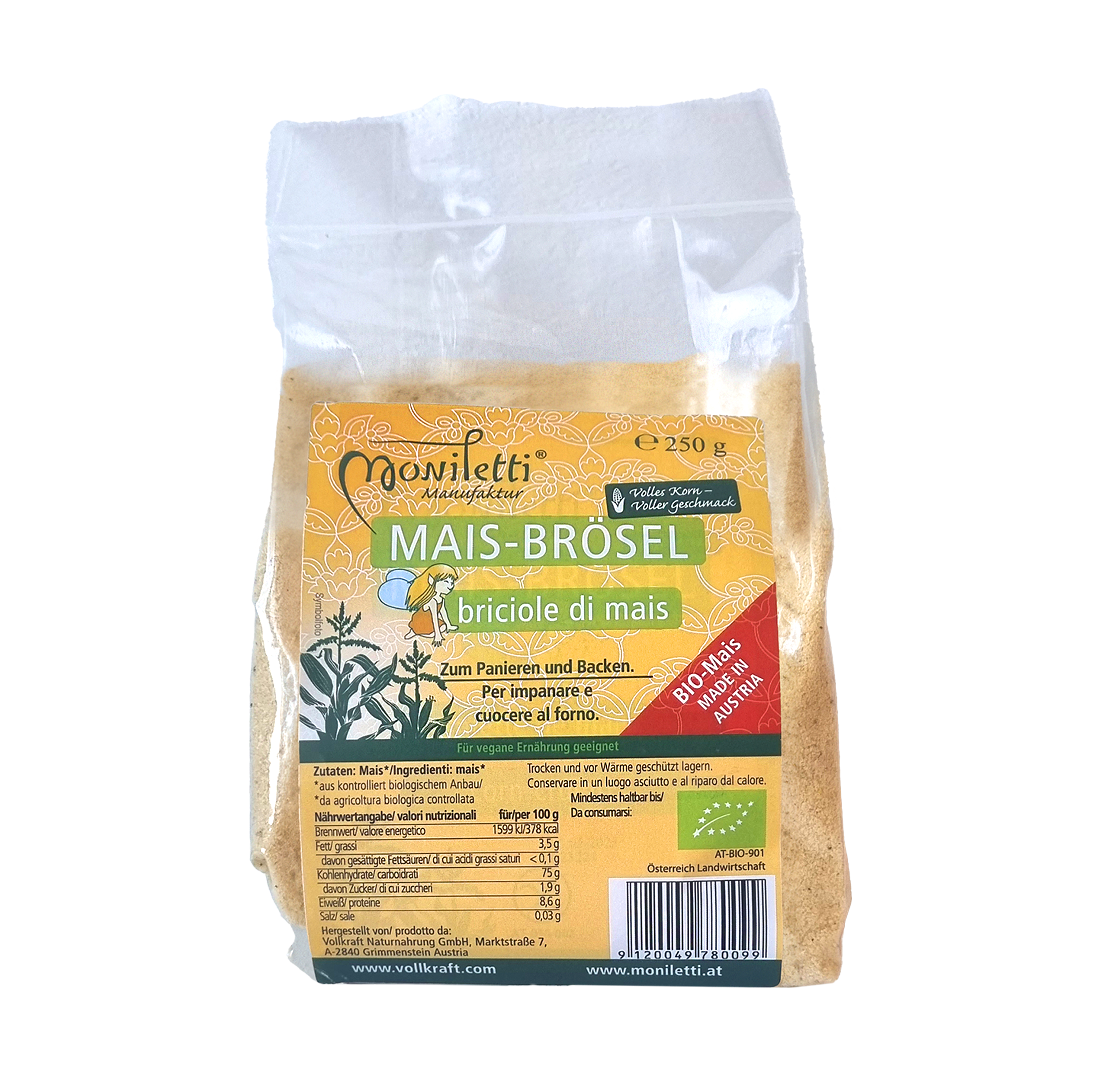 Maisbrösel Bio 250g Moniletti  Maisbrösel Bio 250g Moniletti