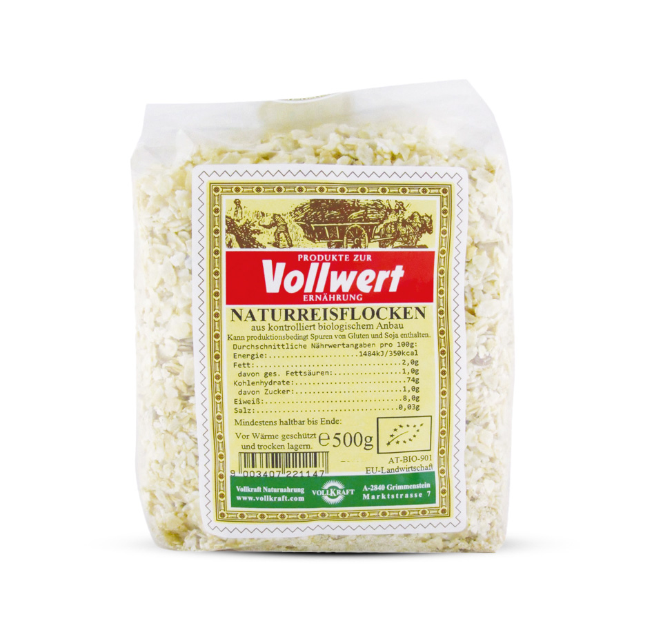 Naturreisflocken Bio 500g Vollkraft