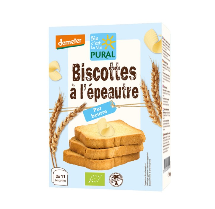 Bio Dinkel-Butter-Zwieback Biscottes 200g Pural