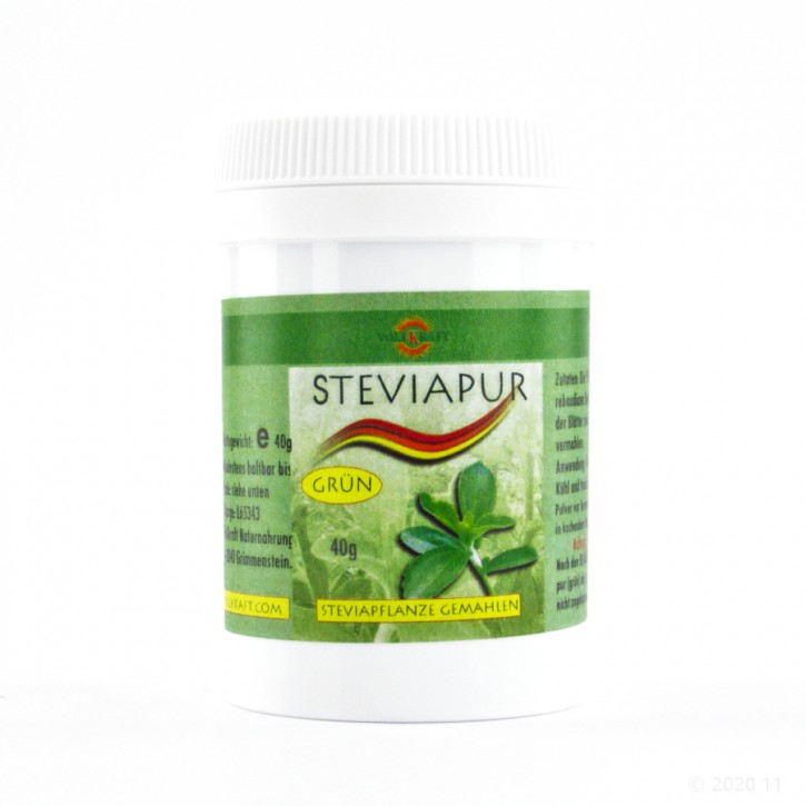 Stevia pur Pulver grün 40g Vollkraft