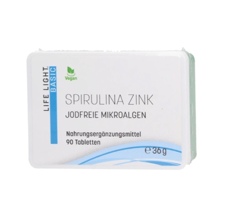 Zink - Spirulina, ohne Hefe 90Stk  Life Light