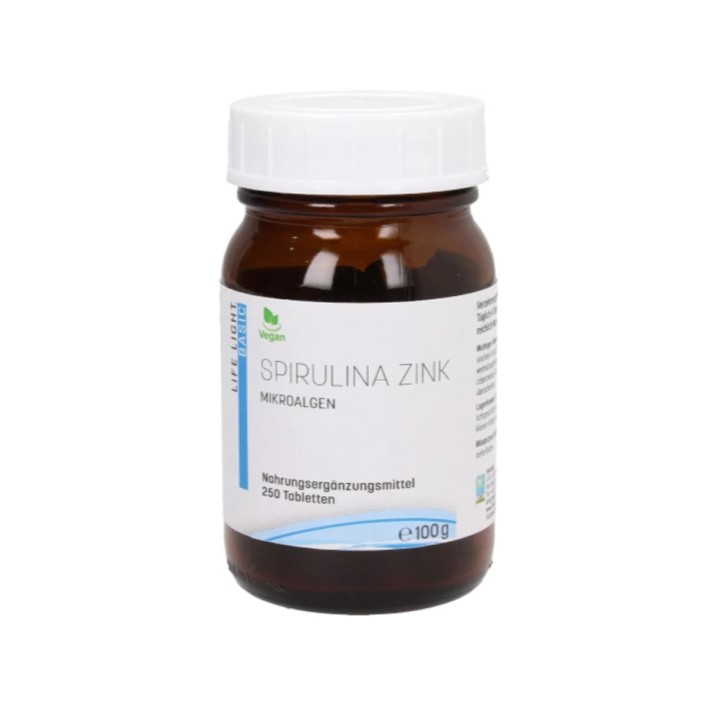 Zink - Spirulina, ohne Hefe 250Stk  Life Light