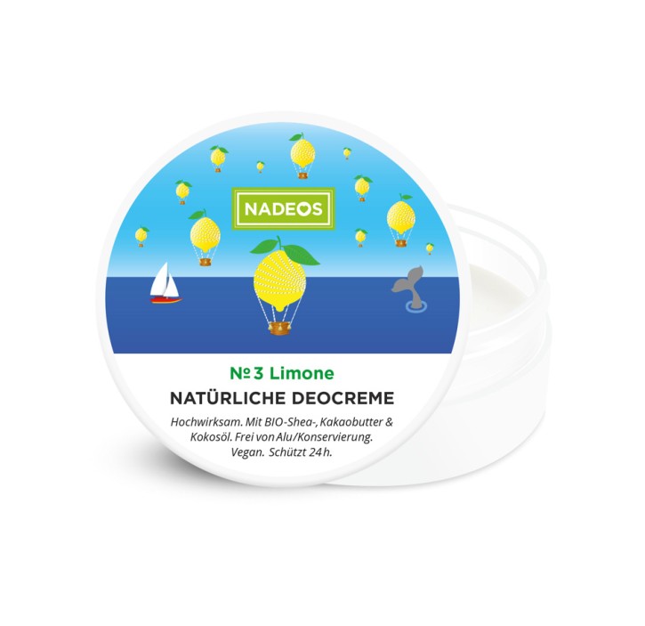 Natürliche Deocreme Nr. 3 Limone 40g Nadeos