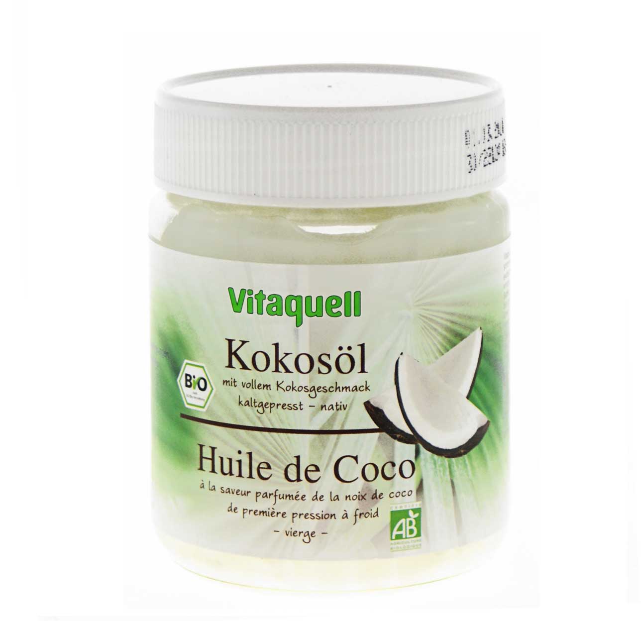 Vitaquell Huile de noix de coco bio, vierge 200 g