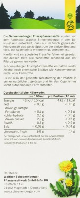 Löwenzahnsaft bio Schöneberger 200ml