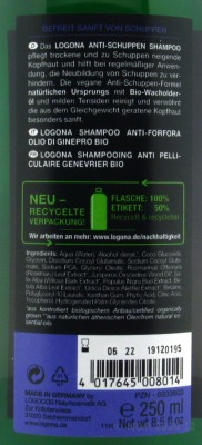 Anti-Schuppe Shampoo Wacholder Logona 250ml