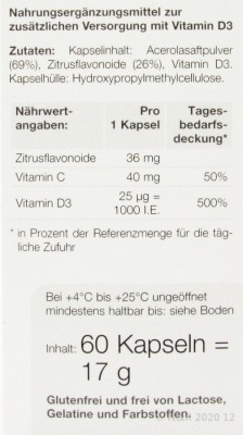Vitamin D3 1000 I.E. plus  Dr. Wolz 60Stk