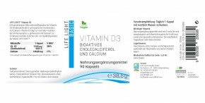 Vitamin D3 vegan, 90 Kapseln Life Light