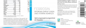 Ferrosin, Eisen-Vitaminkomplex 60 Kapseln Life Light