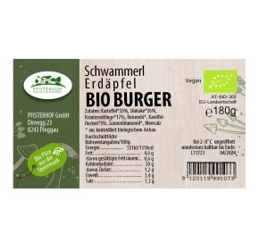 Schwammerl Erdäpfel Bio Burger 180g Pfisterhof